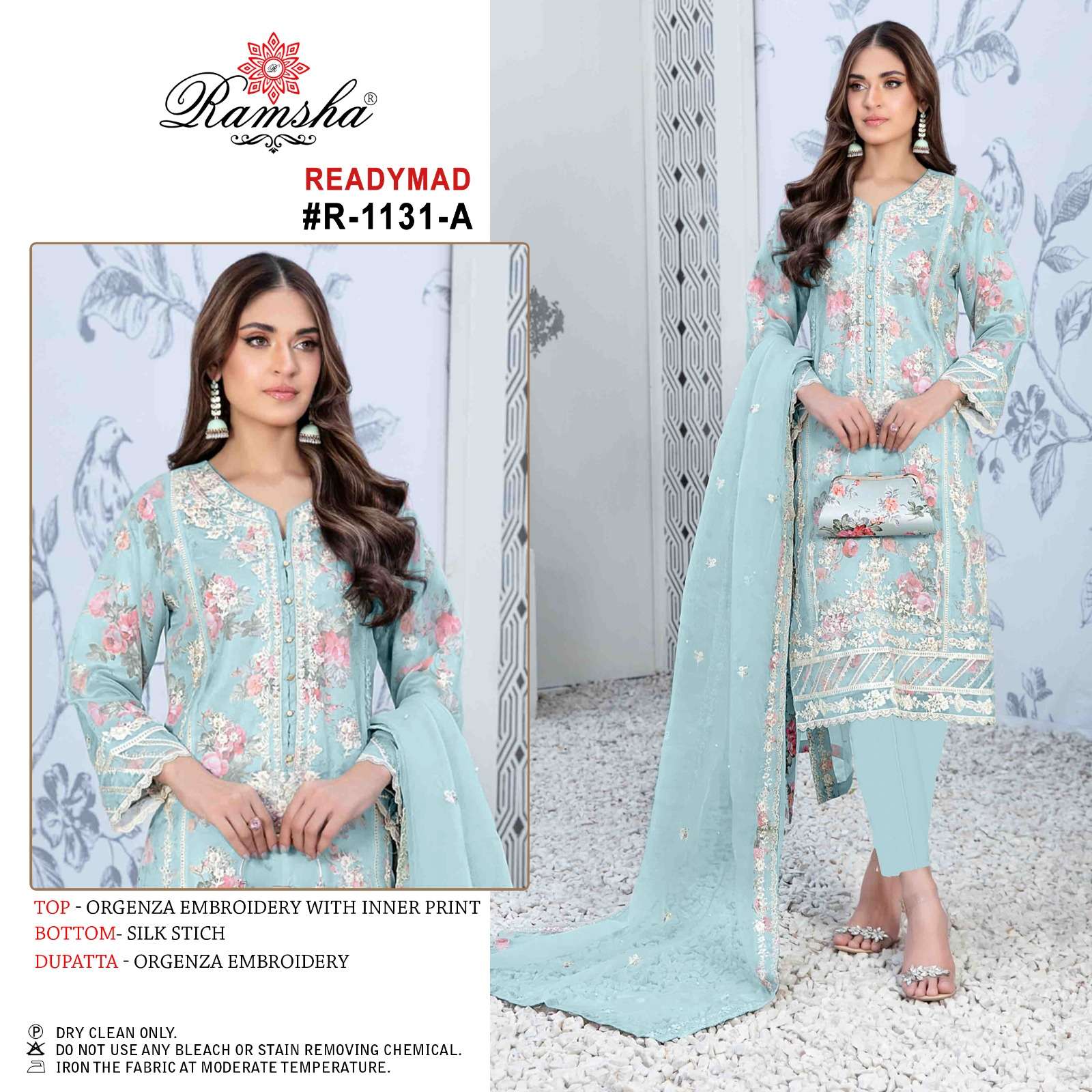 Ramsha R 1131 A To D Organza Salwar Suit Wholesale catalog