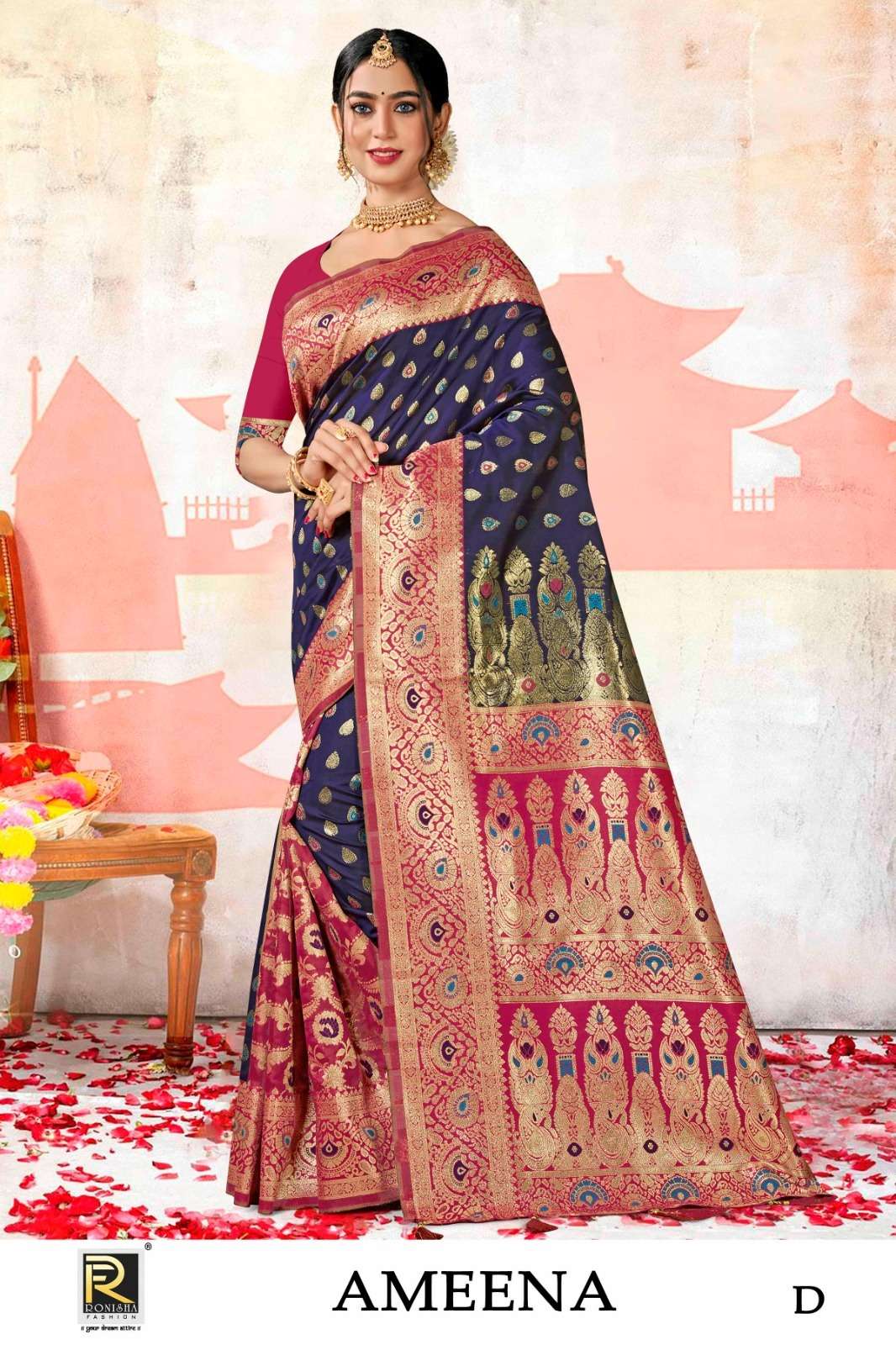 Ronisha Ameena  Banarasi Silk Saree Wholesale catalog