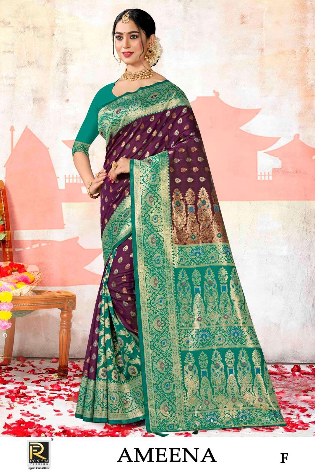 Ronisha Ameena  Banarasi Silk Saree Wholesale catalog