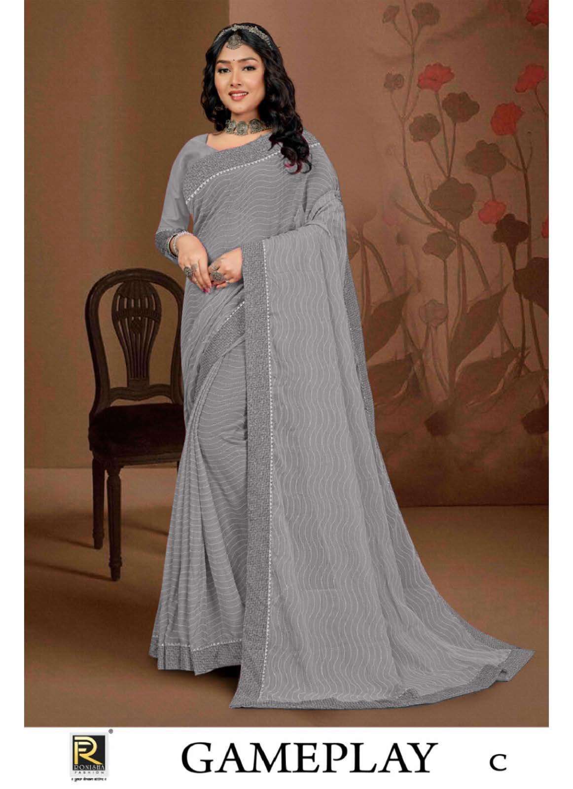 Ronisha Game play-2 Saree Wholesale catalog