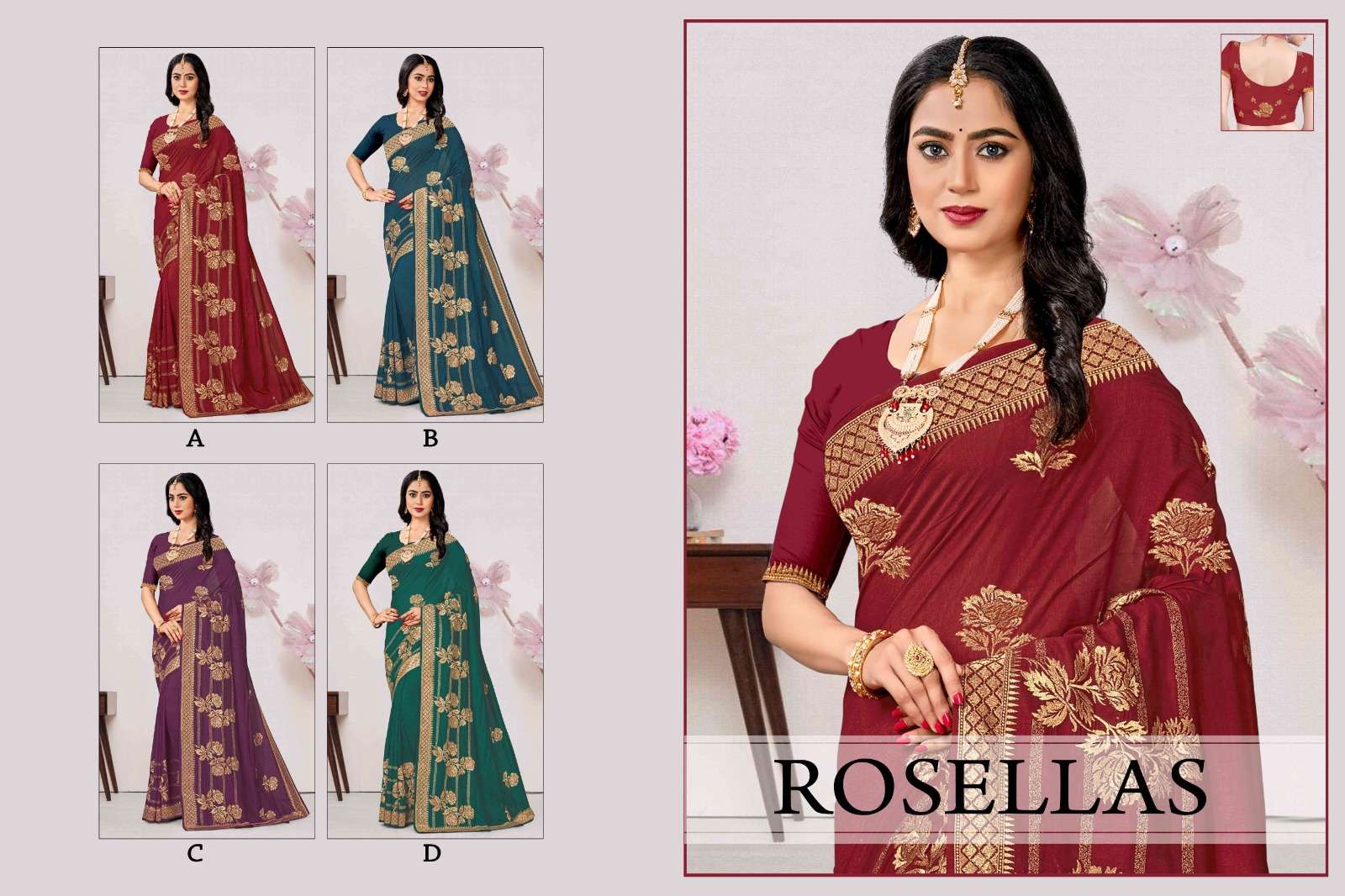 Ronisha Rosellas Saree Wholesale catalog