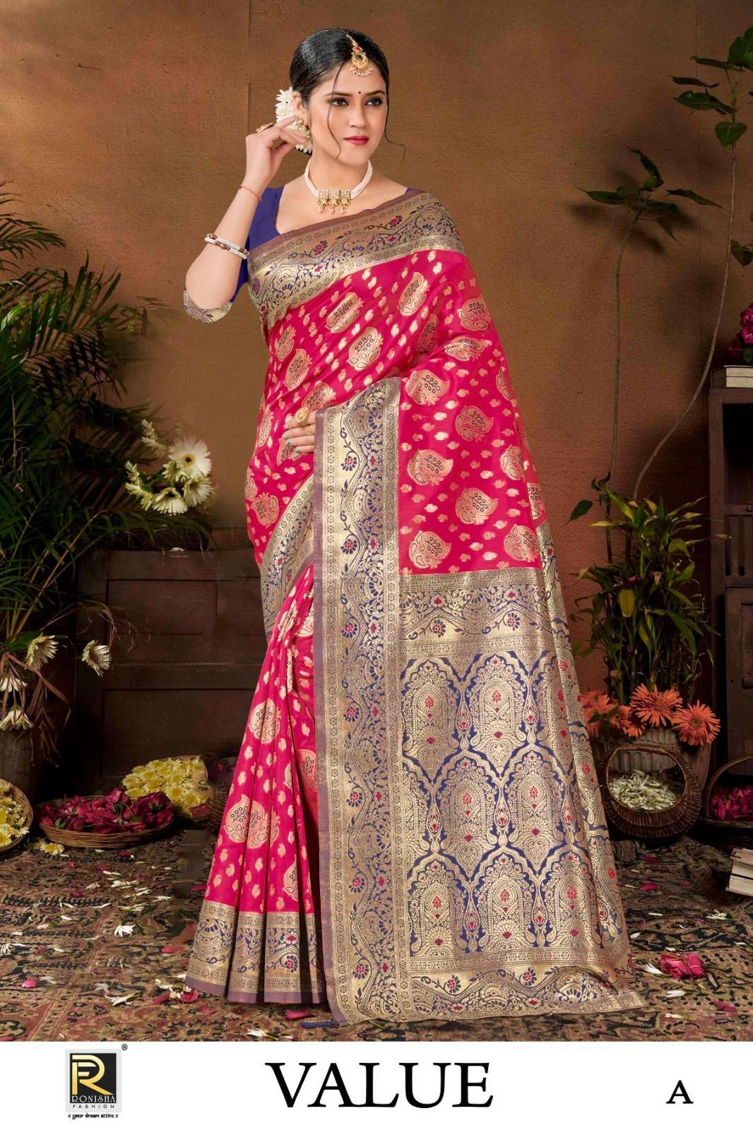 Ronisha Value Banarasi Silk Saree Wholesale catalog