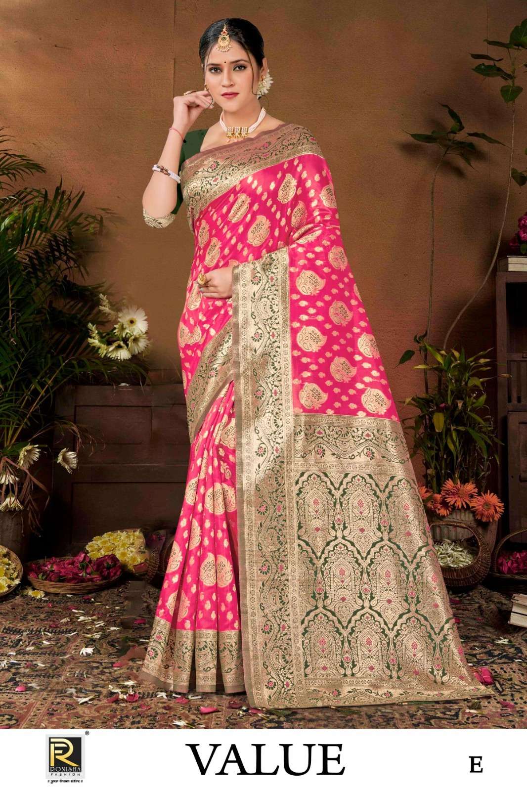 Ronisha Value Banarasi Silk Saree Wholesale catalog
