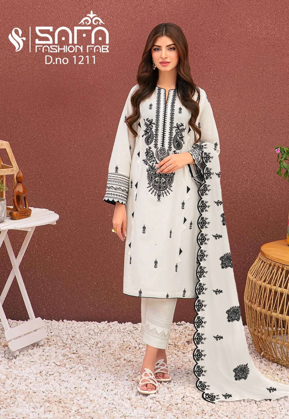 Safa Fashion Fab 1211 Organza Embroidered Salwar Kameez Wholesale catalog