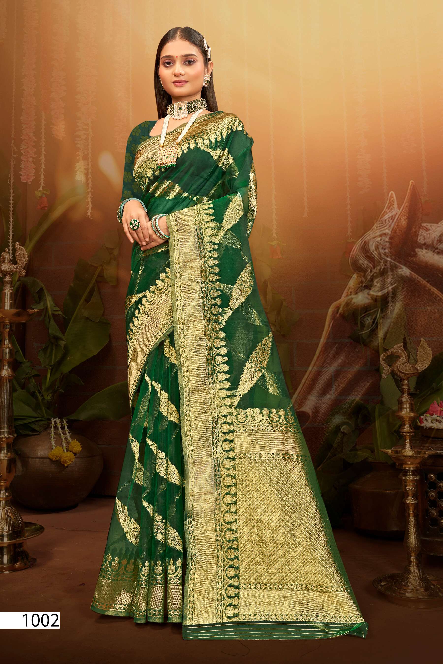 Saroj Mahek Vol - 1 Soft organza saree Saree Wholesale catalog    