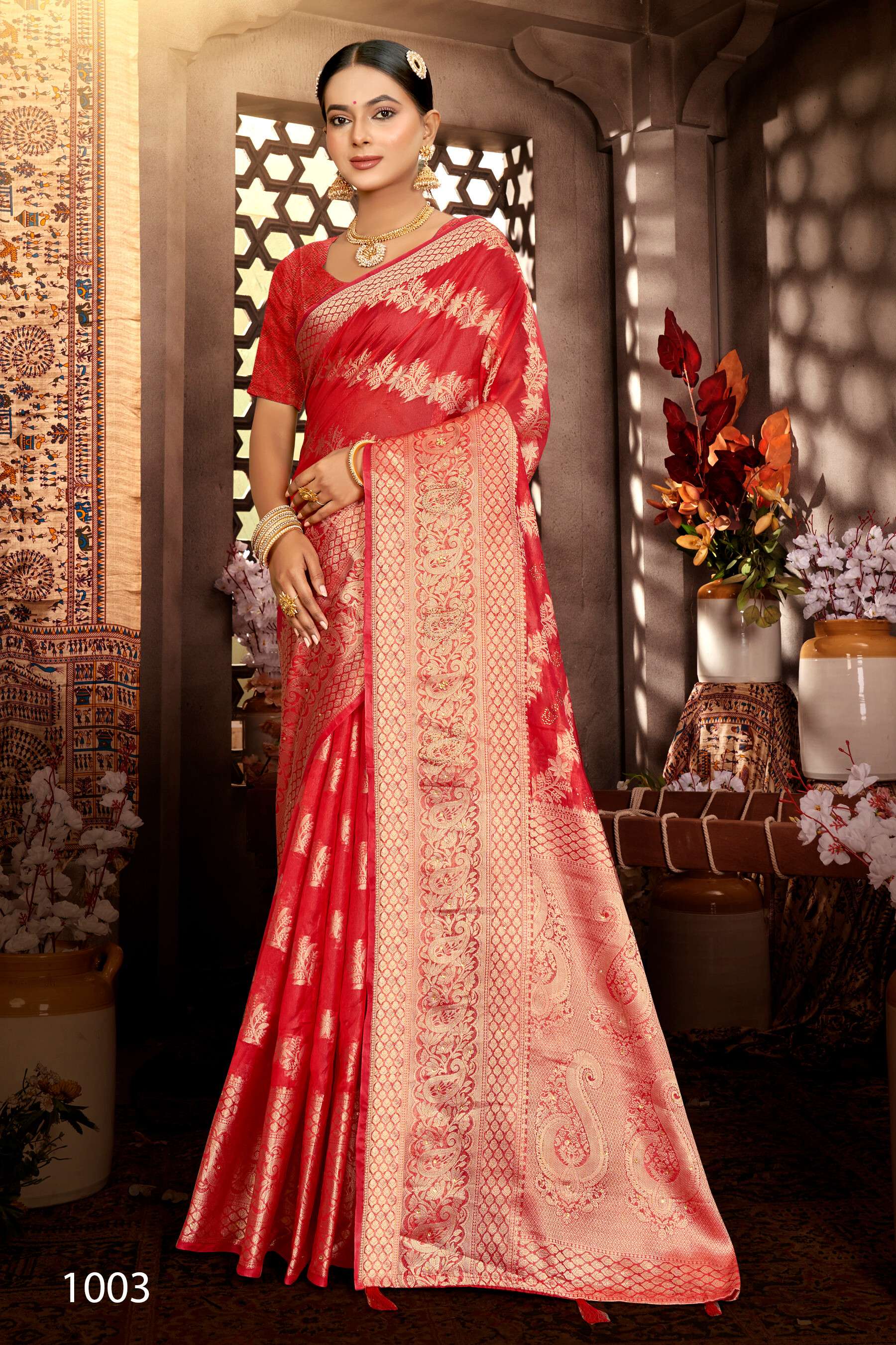 Saroj  Monika Vol - 10 Soft organza silk Saree Wholesale catalog    