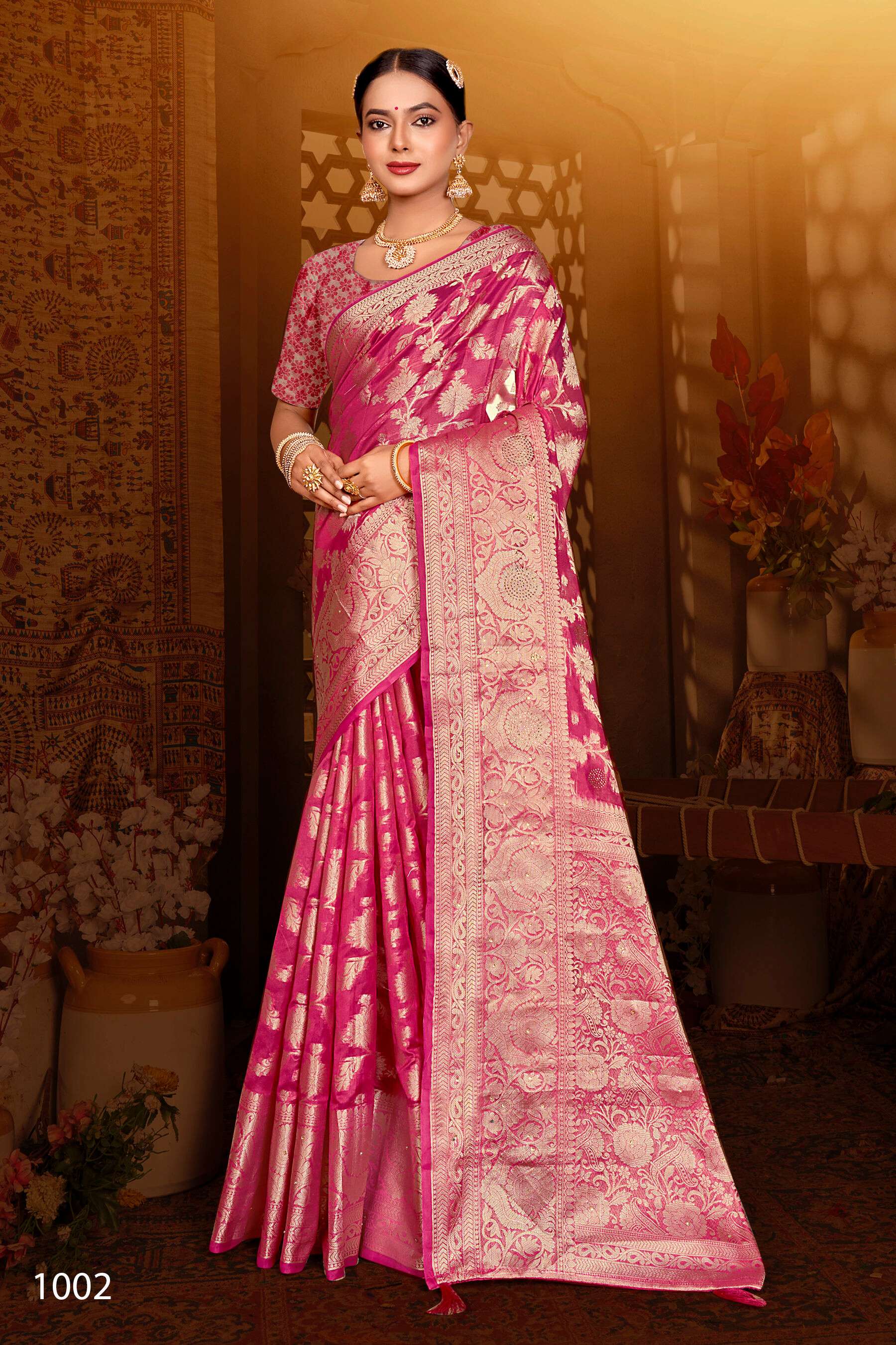 Saroj  Monika Vol - 11 Soft organza Saree with heavvy swarovski work Saree Wholesale catalog  