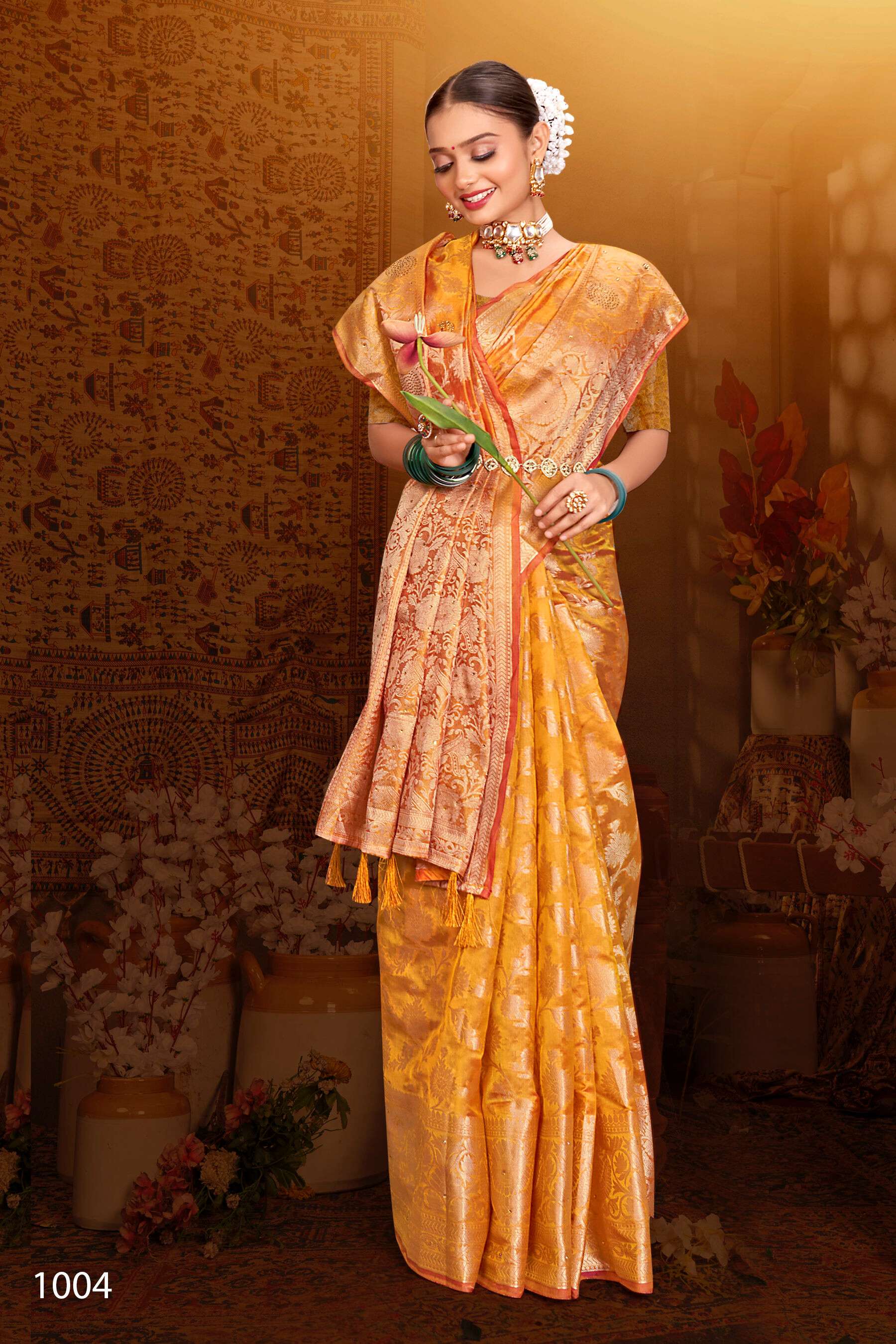 Saroj  Monika Vol - 11 Soft organza Saree with heavvy swarovski work Saree Wholesale catalog  