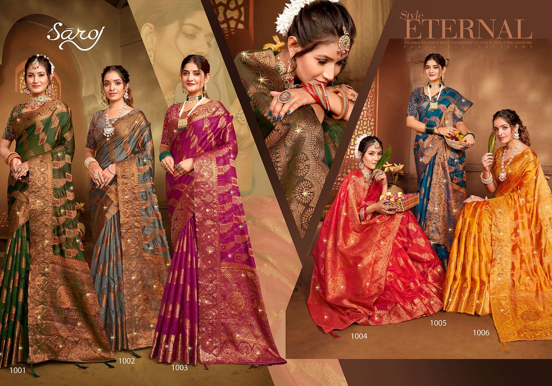 Saroj Noorani Vol - 2 Soft khadi organza saree with heavy swarovvski work Saree Wholesale catalog    