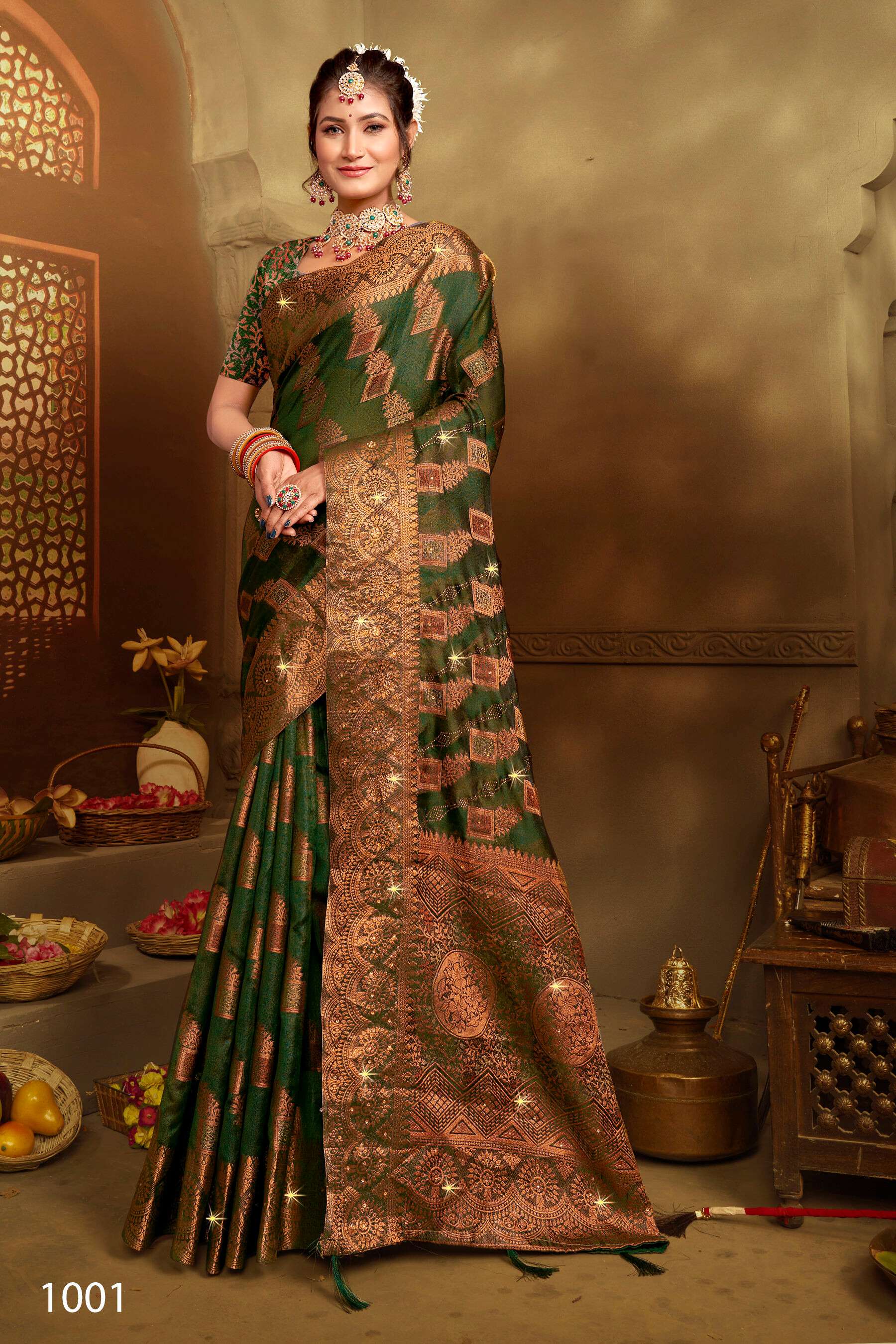Saroj Noorani Vol - 2 Soft khadi organza saree with heavy swarovvski work Saree Wholesale catalog    