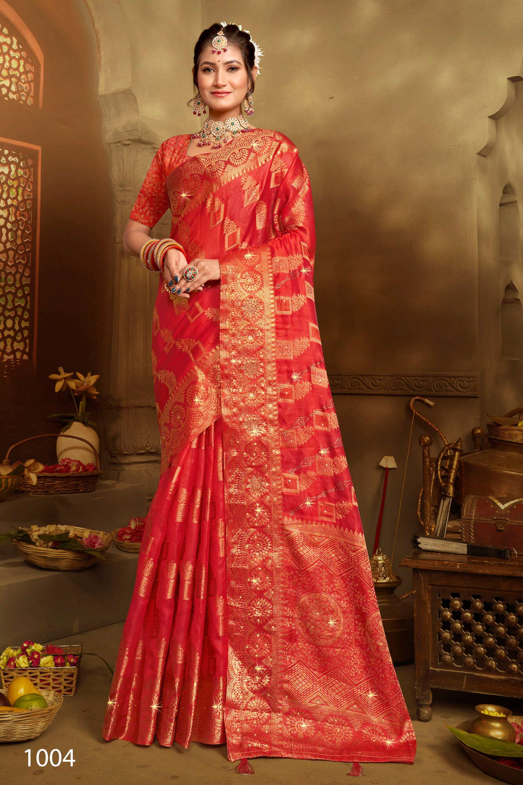 Saroj Noorani Vol - 2 Soft khadi organza saree with heavy swarovvski work Saree Wholesale catalog    