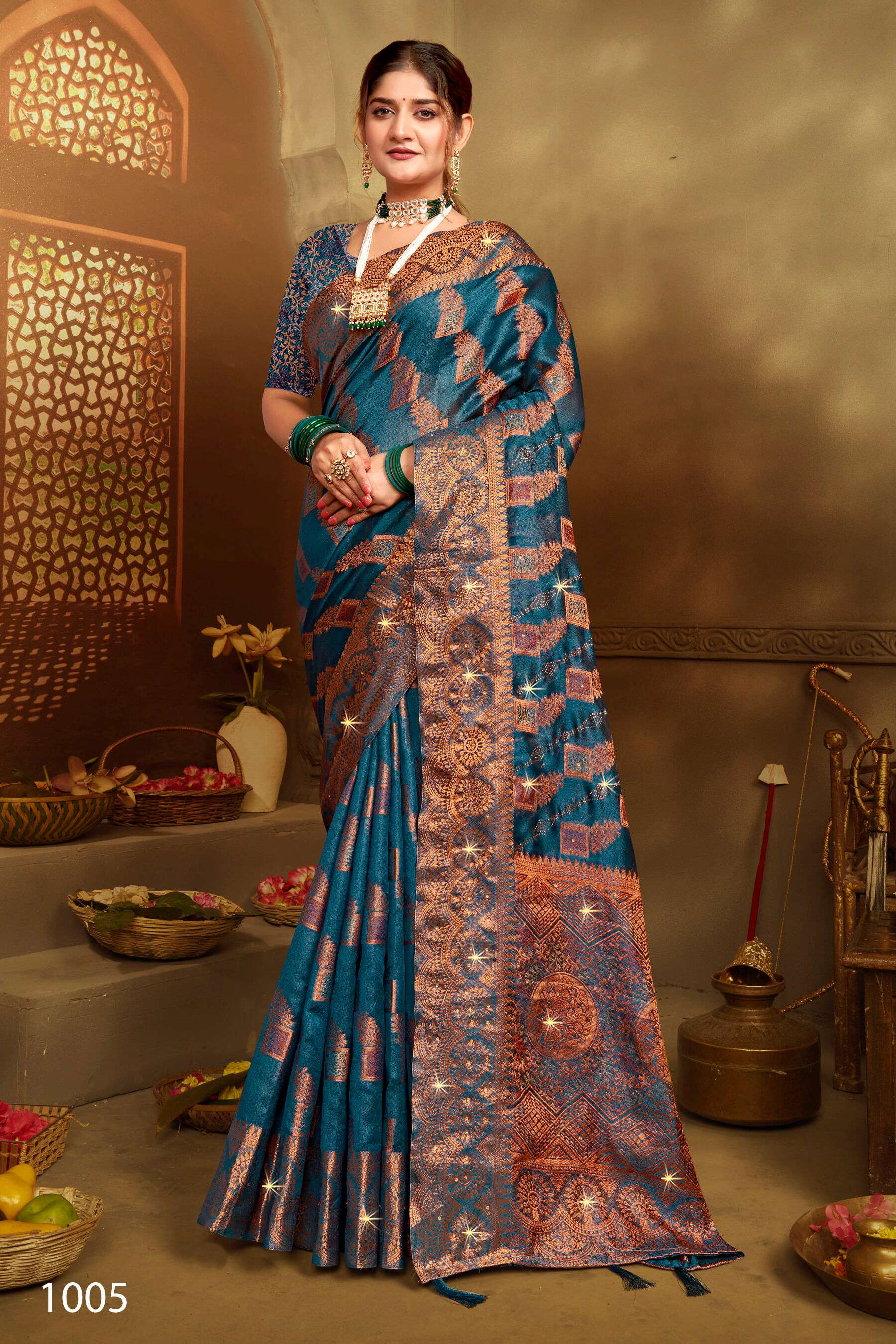 Saroj Noorani Vol - 2 Soft khadi organza saree with heavy swarovvski work Saree Wholesale catalog    