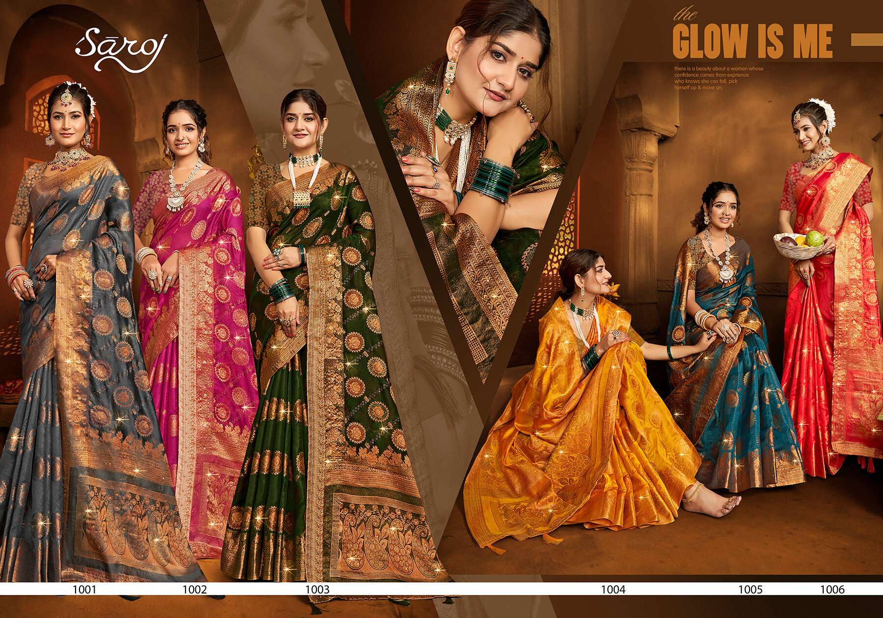 Saroj Noorani Vol.6 Soft khadi organza saree with heavy swarovski work Saree Wholesale catalog    