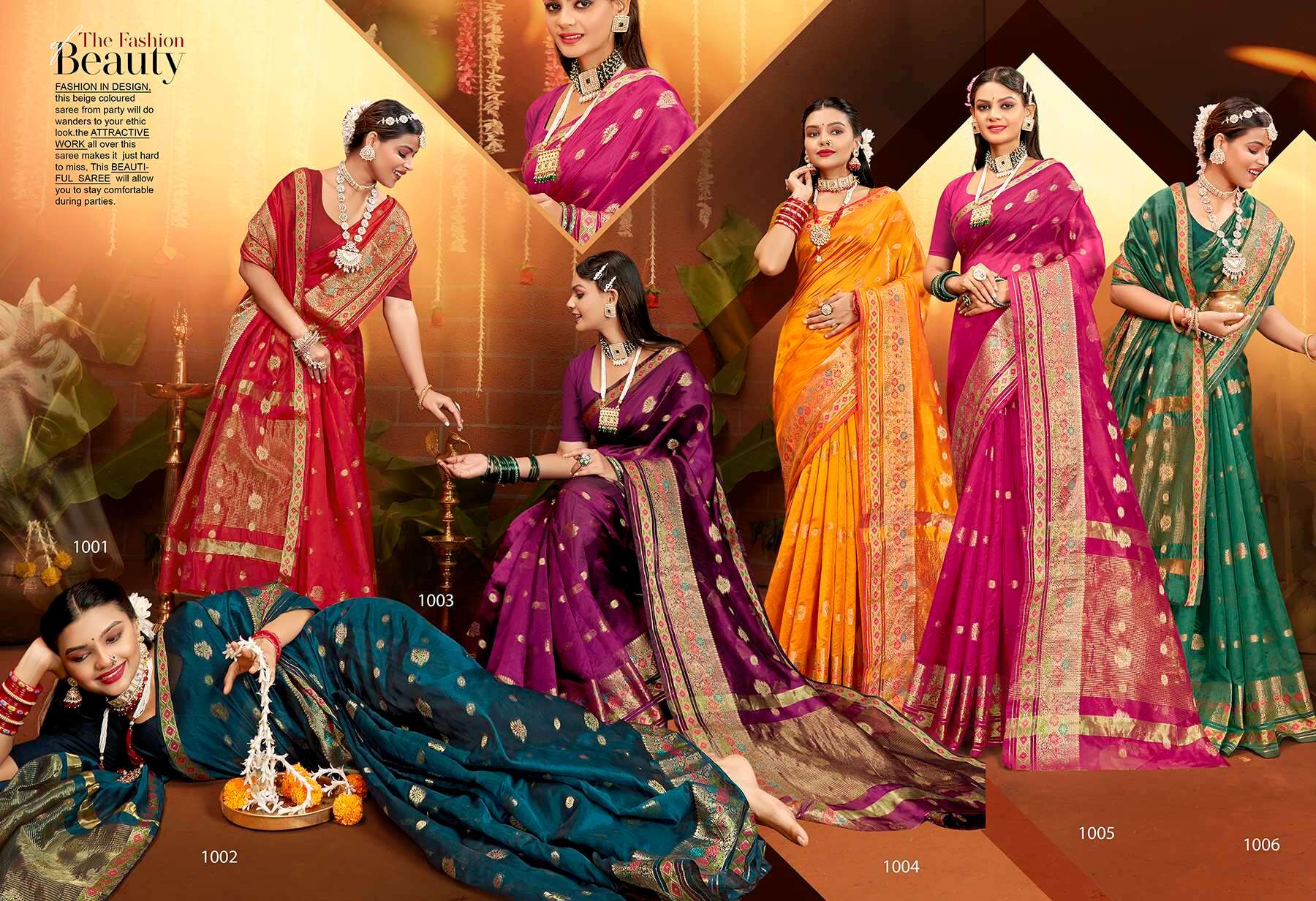 Saroj  Saveraa vol.5 Soft organza saree with meena sequence Saree Wholesale catalog    