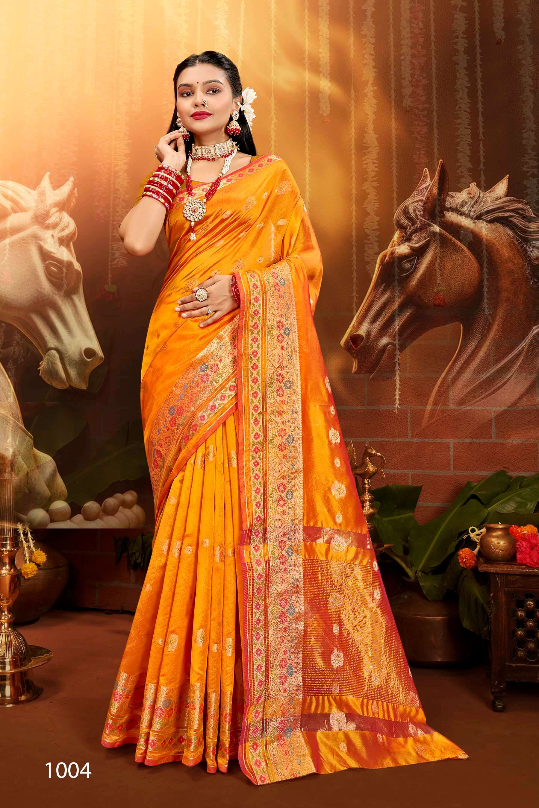 Saroj  Saveraa vol.5 Soft organza saree with meena sequence Saree Wholesale catalog    