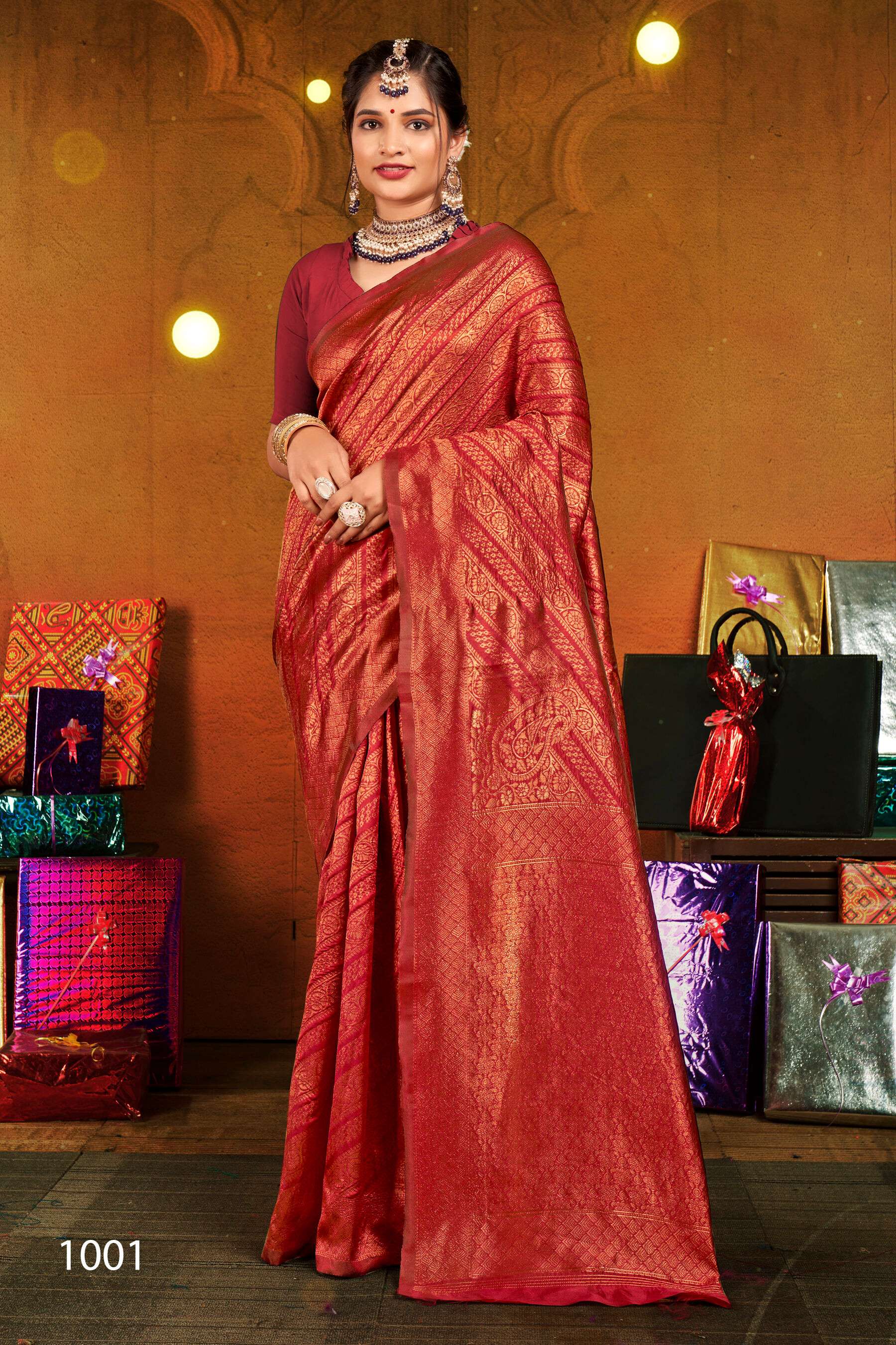 Saroj  Shezaadi Vol - 4 Soft lichi silk  Saree Wholesale catalog    