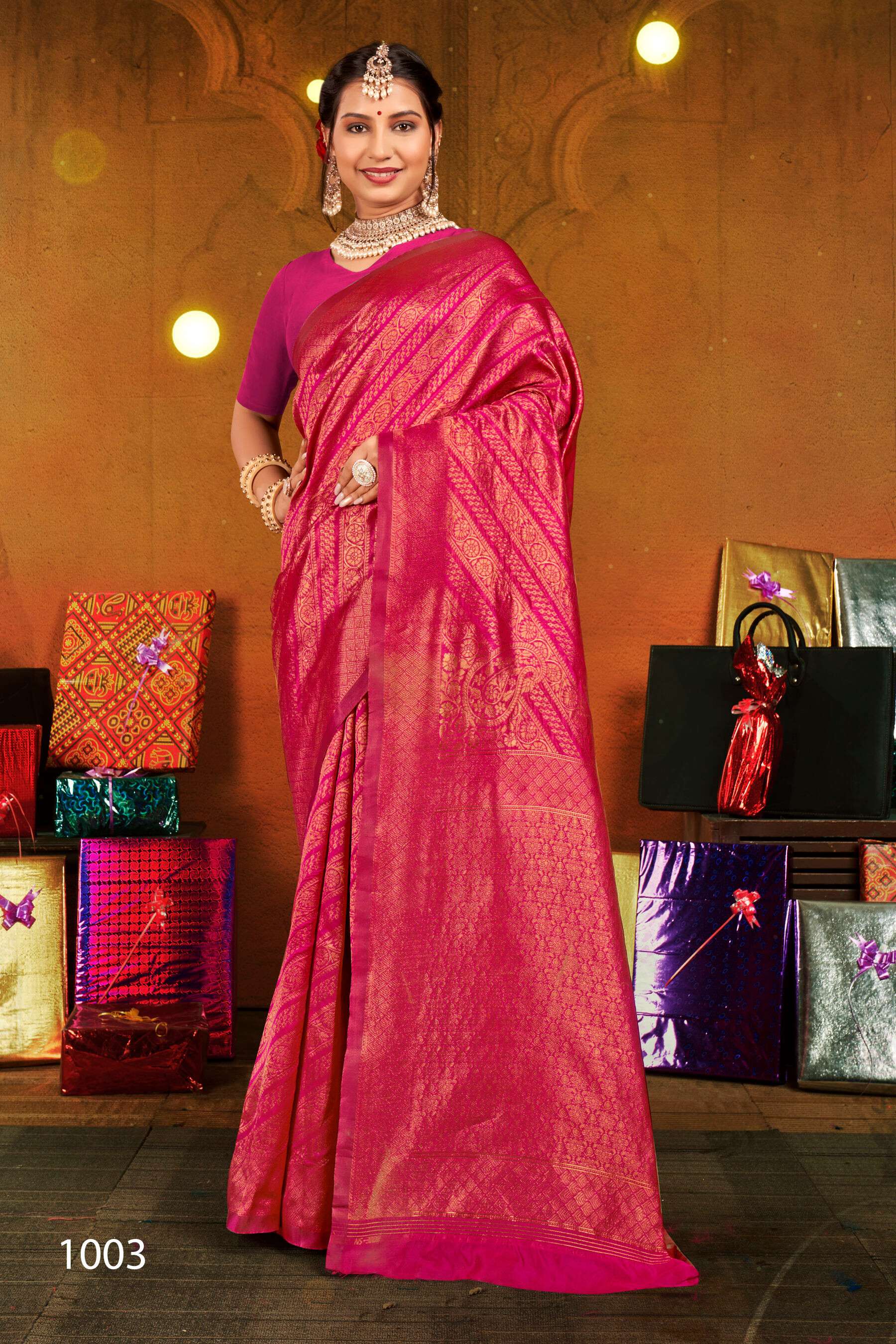 Saroj  Shezaadi Vol - 4 Soft lichi silk  Saree Wholesale catalog    