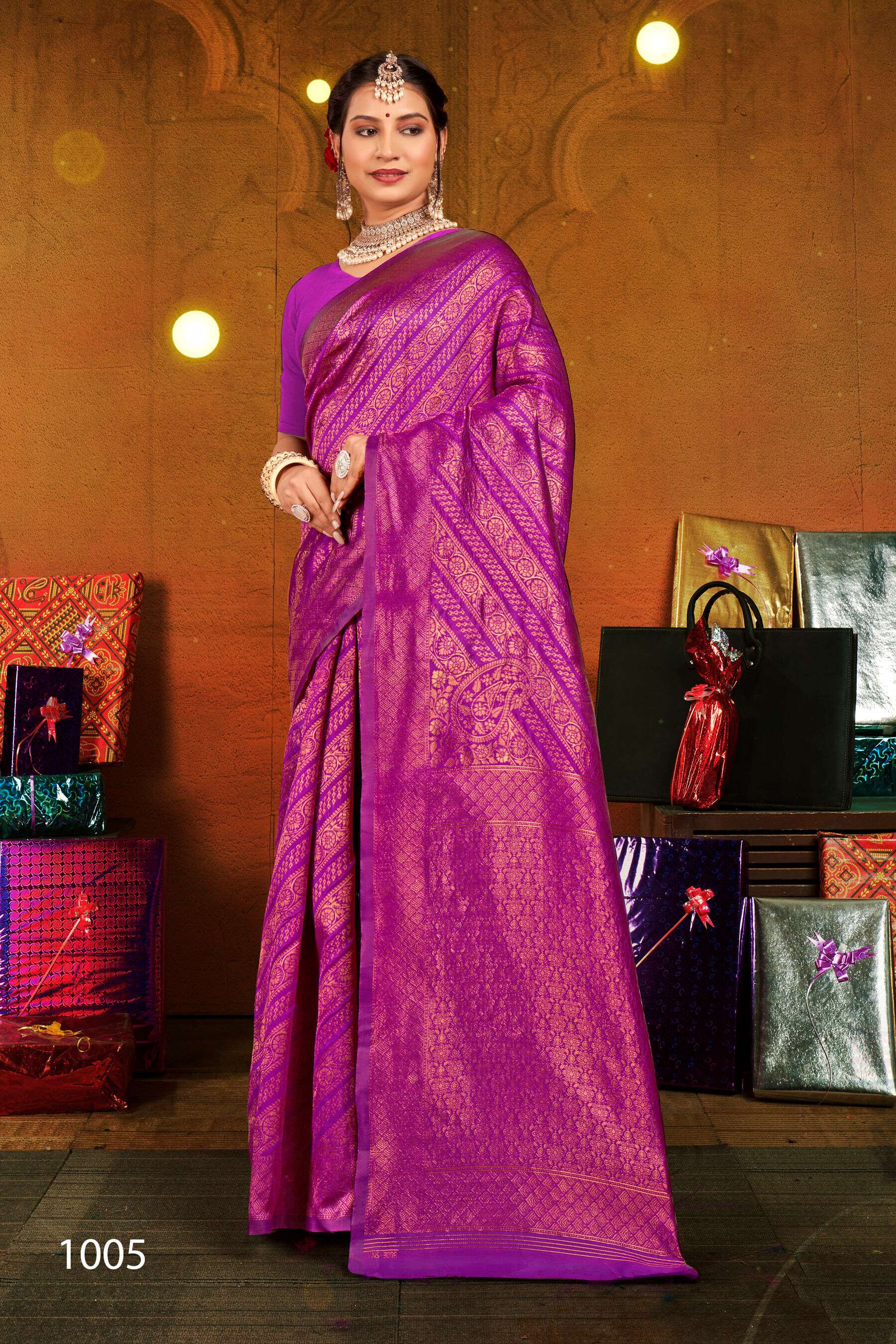 Saroj  Shezaadi Vol - 4 Soft lichi silk  Saree Wholesale catalog    