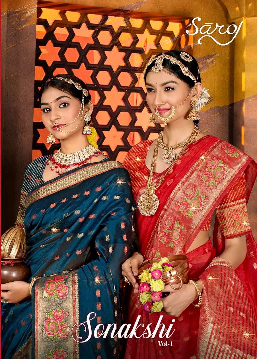 Saroj  Sonakshi Vol - 1 Soft organza silk saree Wholesale catalog    