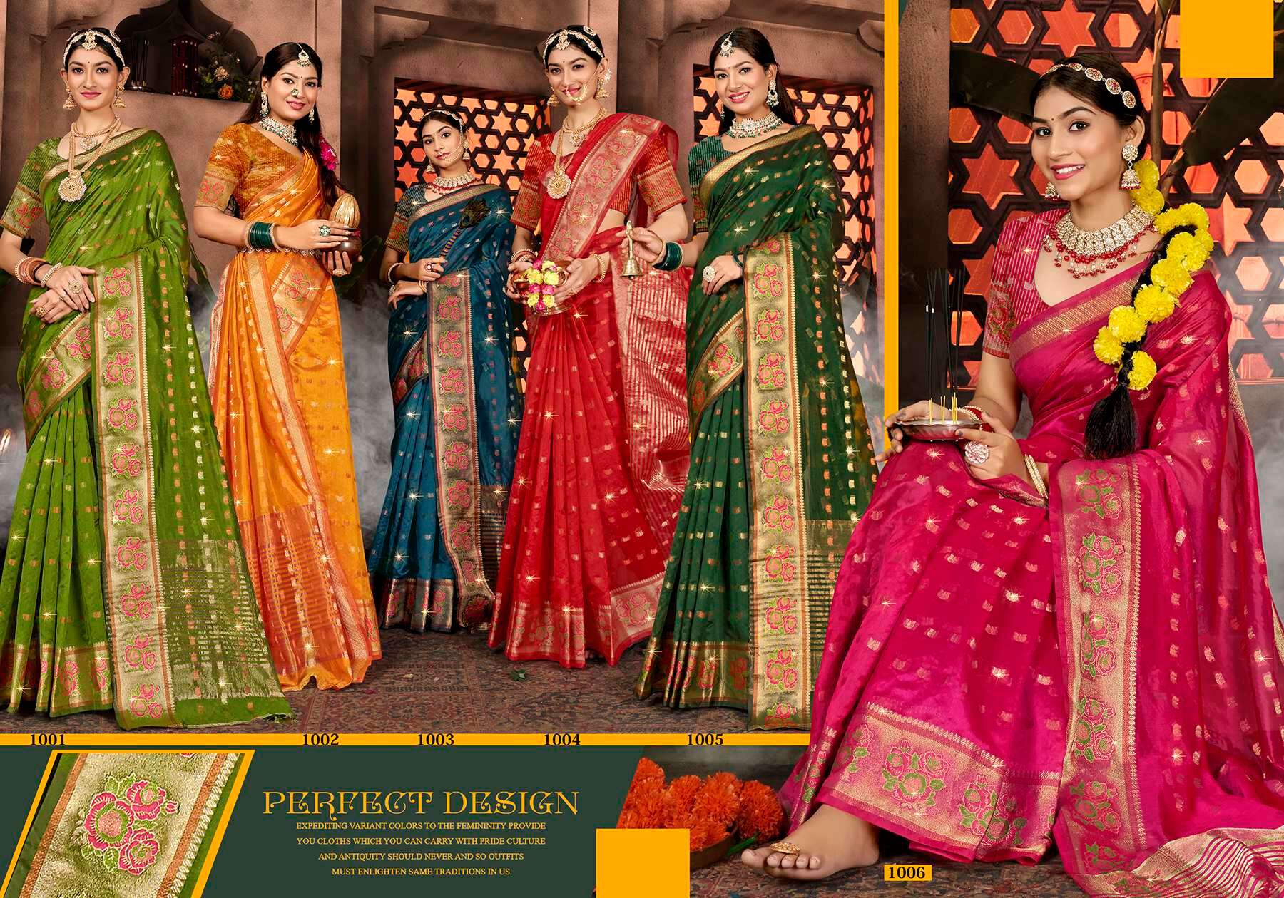 Saroj  Sonakshi Vol - 1 Soft organza silk saree Wholesale catalog    