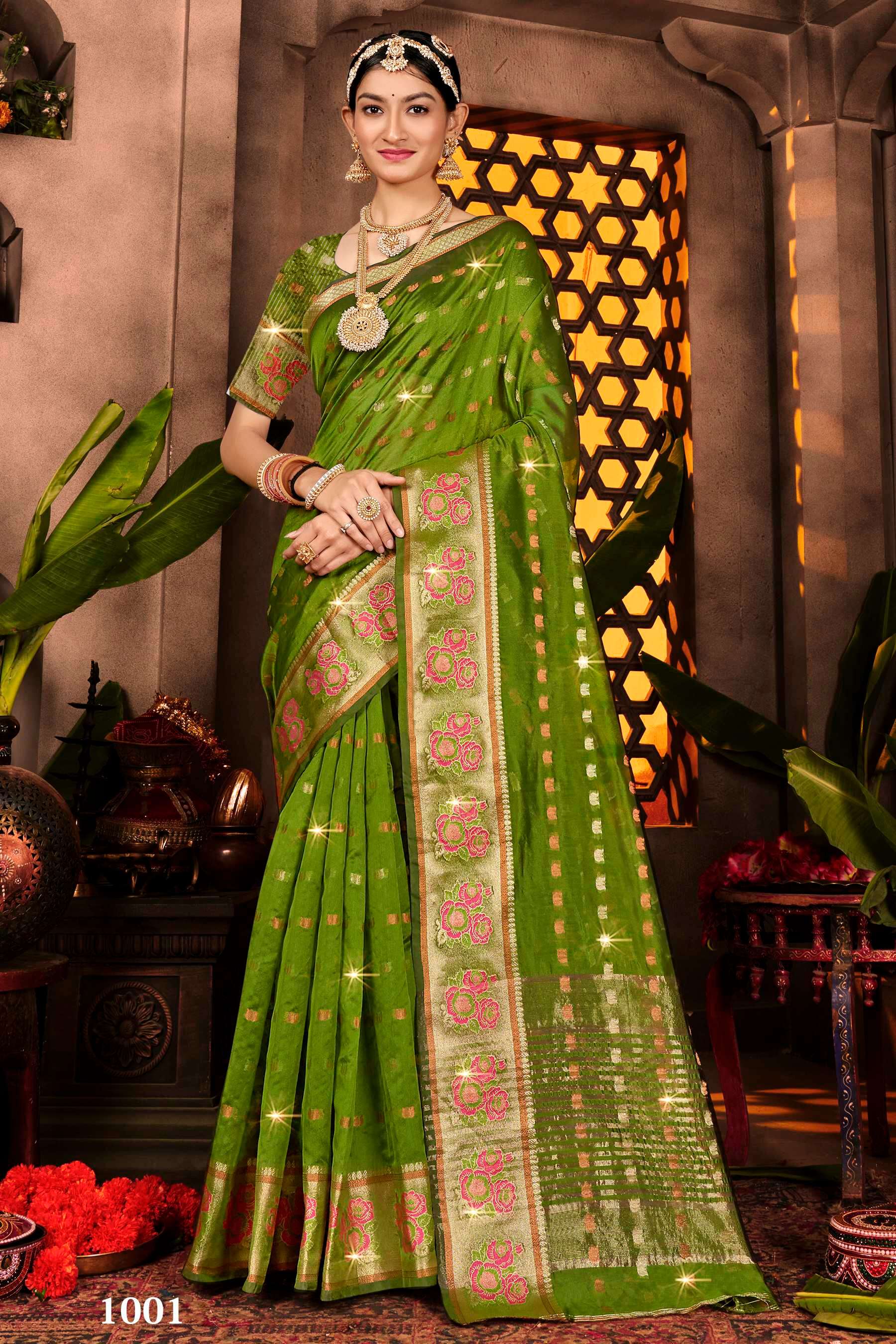 Saroj  Sonakshi Vol - 1 Soft organza silk saree Wholesale catalog    