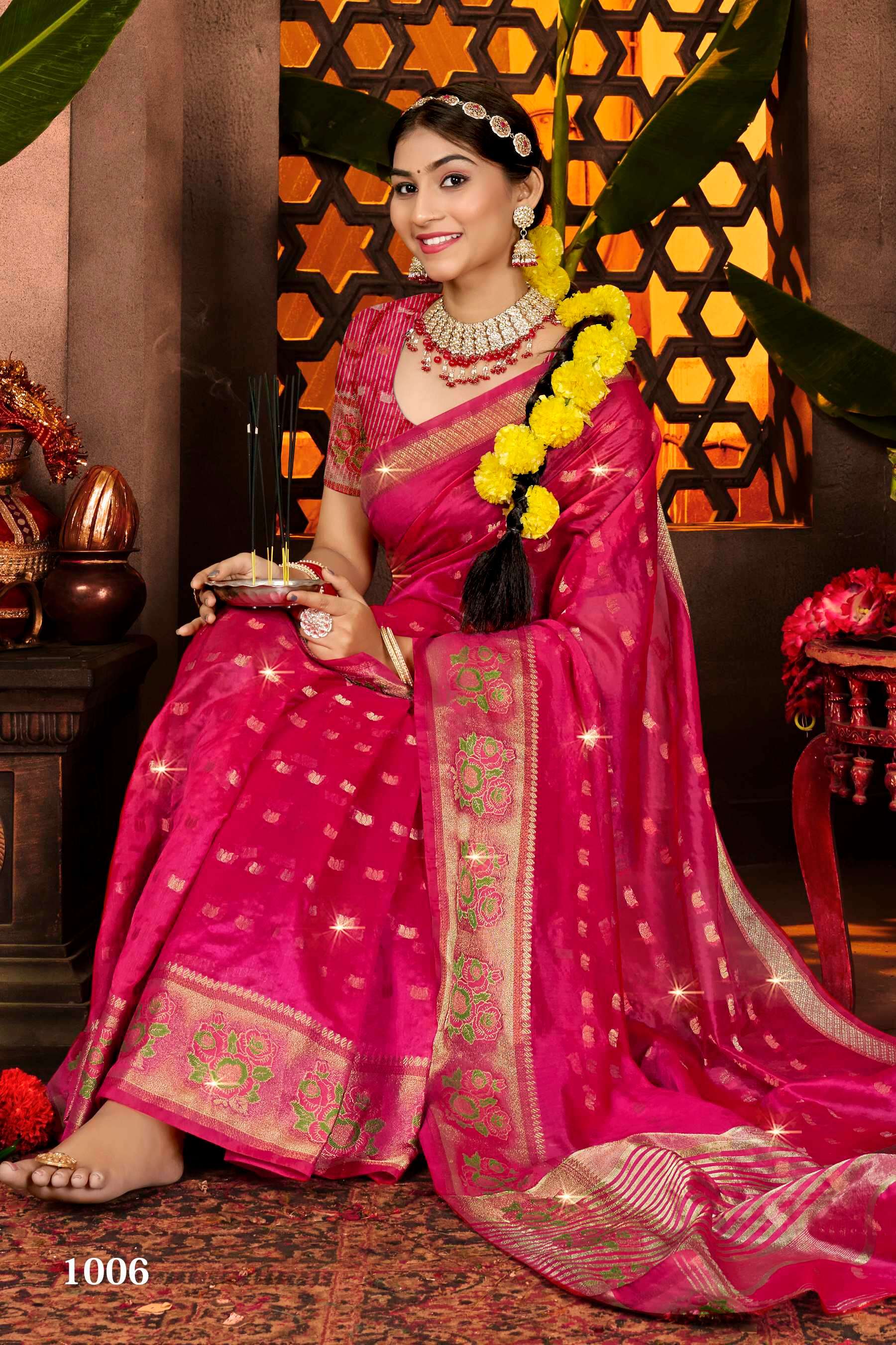 Saroj  Sonakshi Vol - 1 Soft organza silk saree Wholesale catalog    