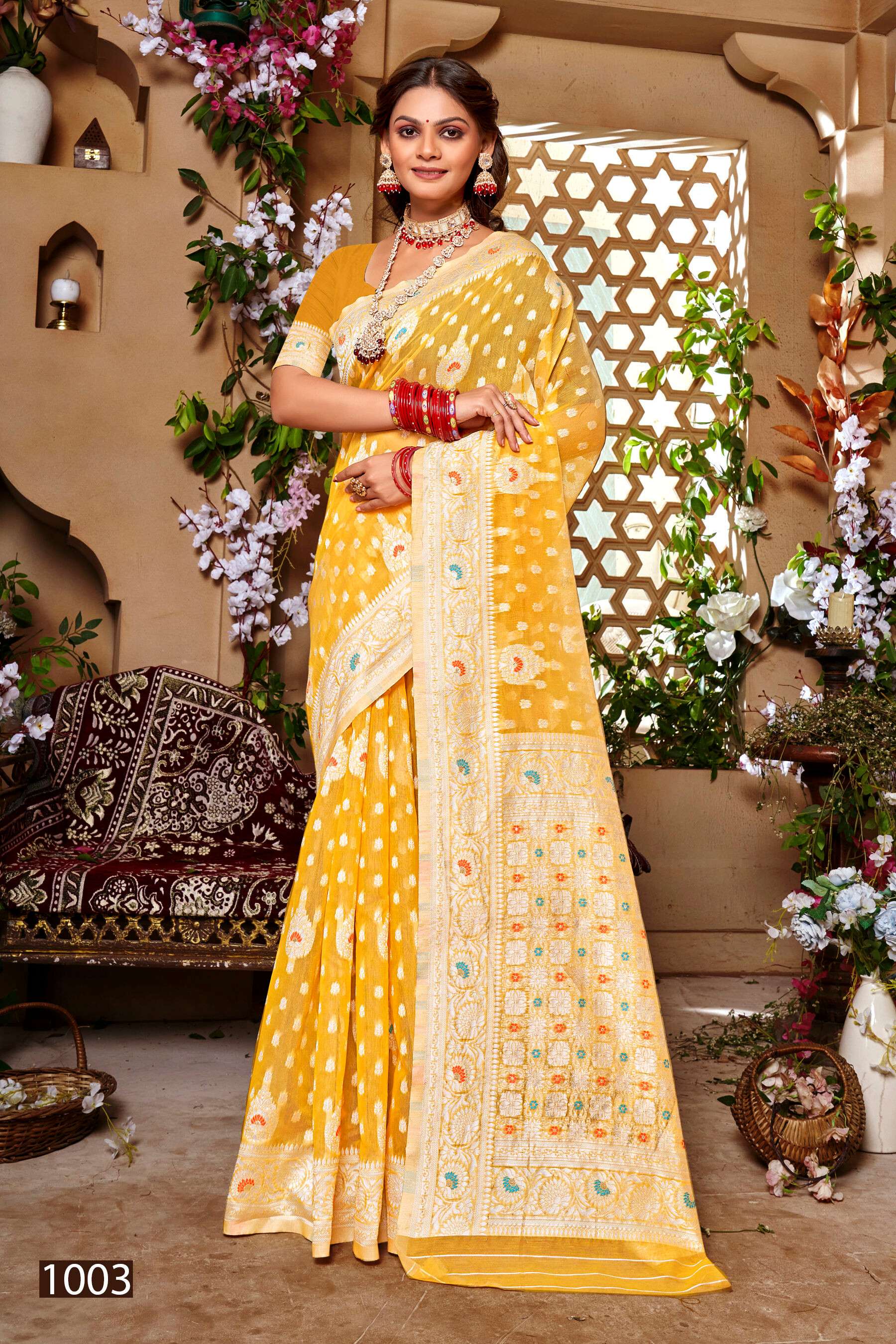 Saroj Tejaswani cotton vol.1soft cotton weaving saree Saree Wholesale catalog    