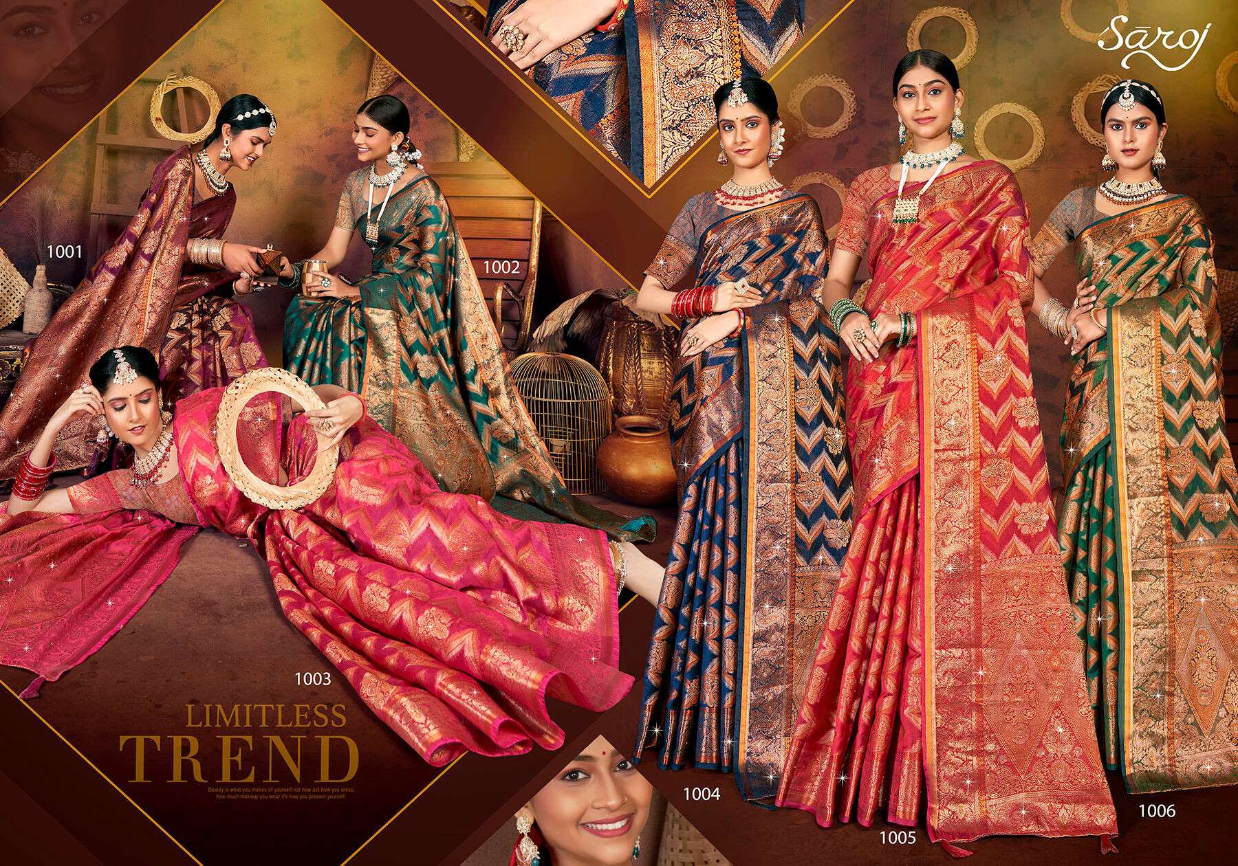 Saroj Victoria vol.1Soft organza saree  Saree Wholesale catalog    