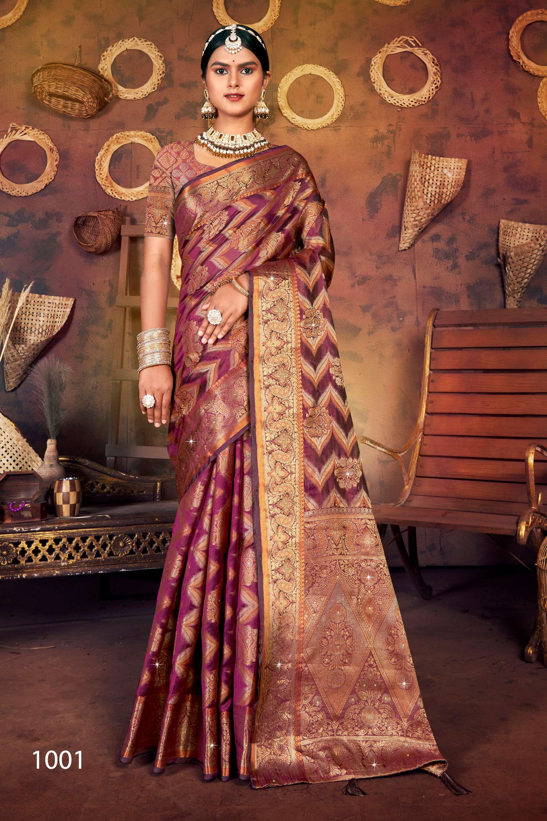 Saroj Victoria vol.1Soft organza saree  Saree Wholesale catalog    