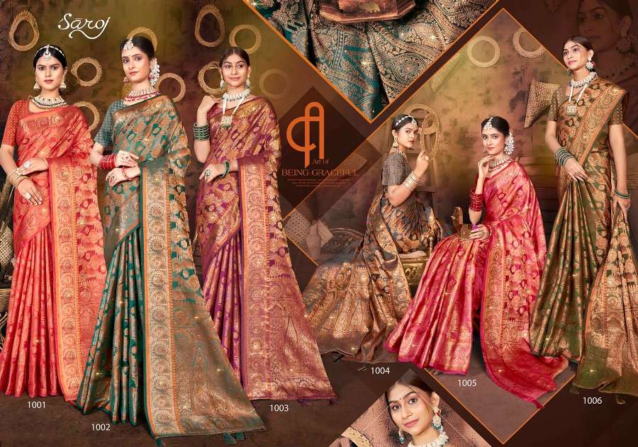 Saroj  Victoria vol.5 Soft organza saree Saree Wholesale catalog    