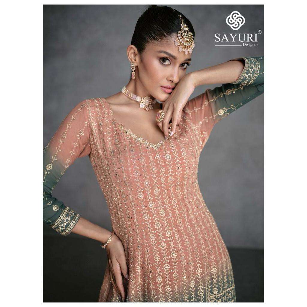Sayuri Jarokha Georgette Designer Salwar Suit Wholesale catalog