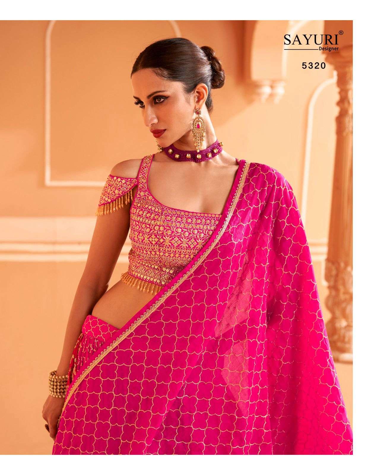 Sayuri Kalishta Nx Chinon Silk Designer Salwar Kameez Wholesale catalog