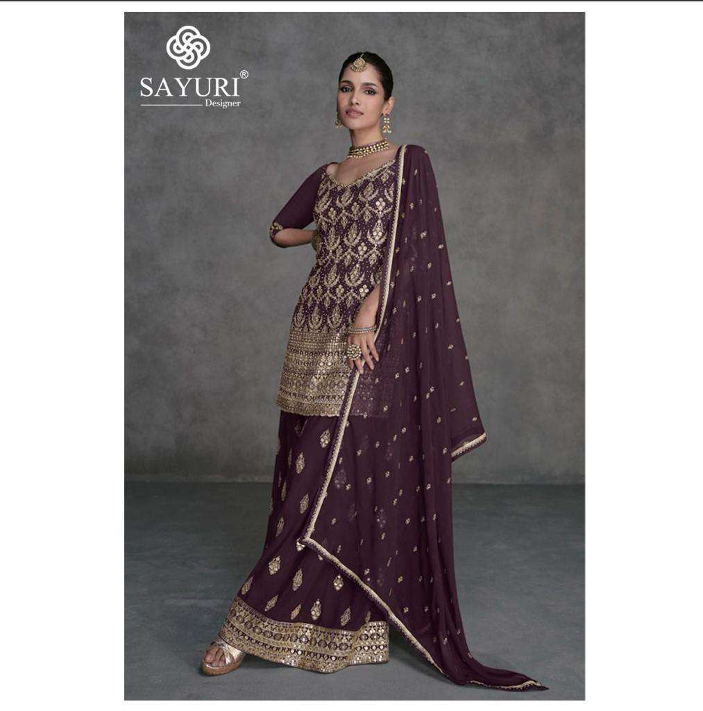 Sayuri Shailza Designer Real Georgette Salwar Suits Wholesale catalog