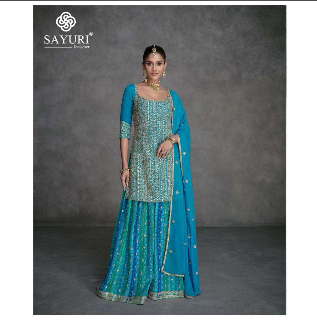 Sayuri Shailza Designer Real Georgette Salwar Suits Wholesale catalog