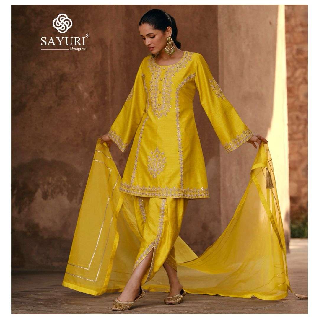 Sayuri Sharmili Chinon Silk Designer Salwar Kameez Wholesale catalog