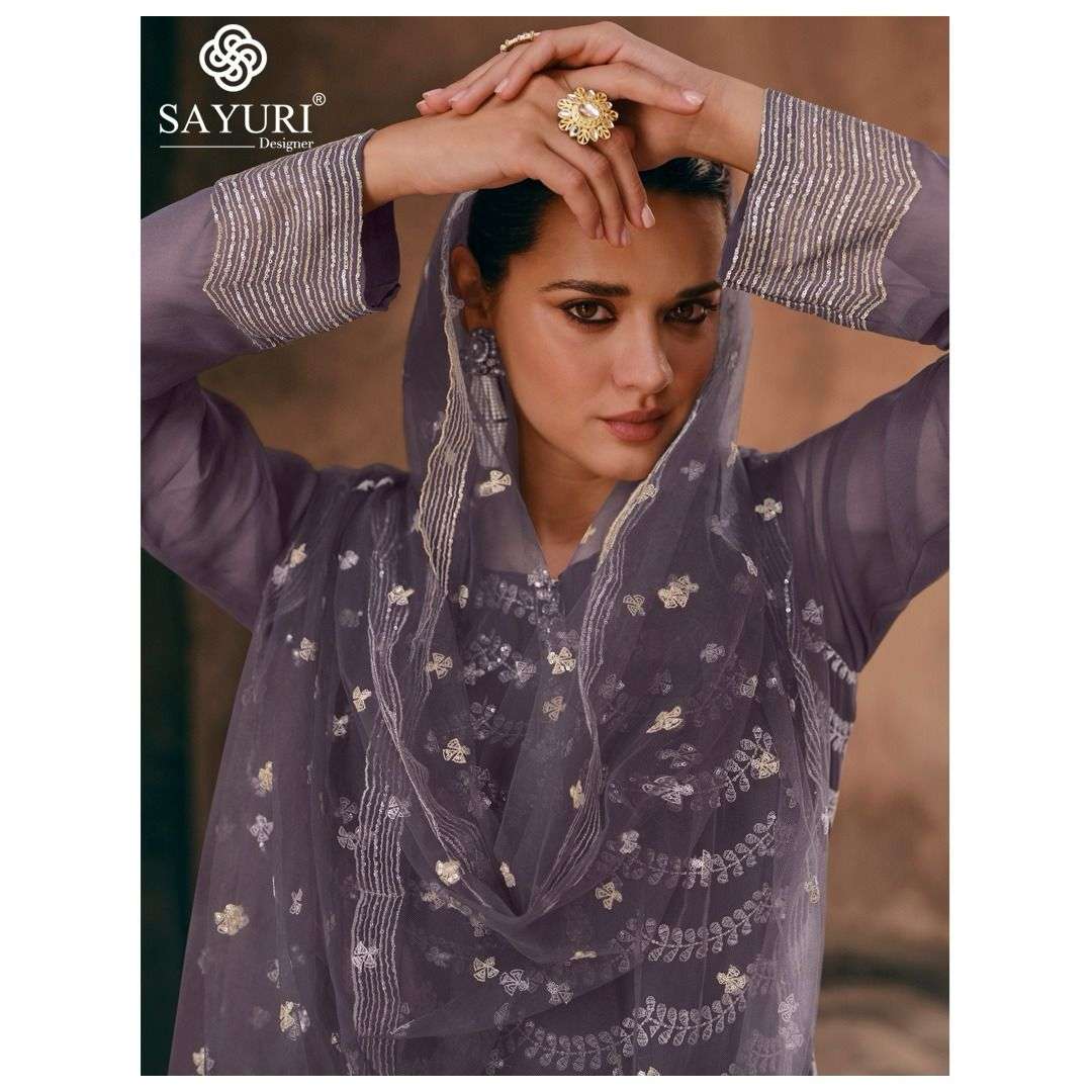 Sayuri Sharmili Chinon Silk Designer Salwar Kameez Wholesale catalog