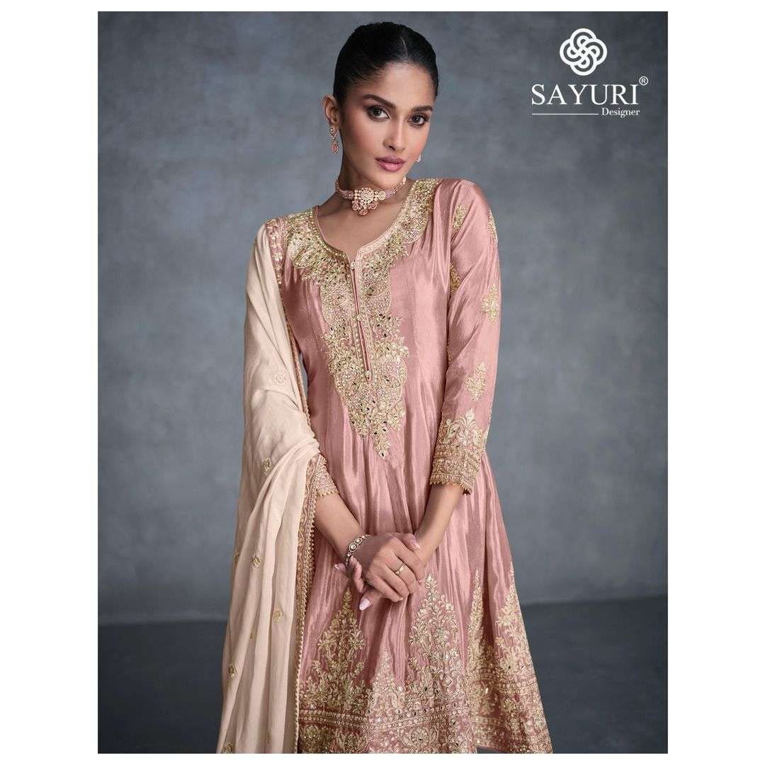 Sayuri Simran 5444 Organza Silk Designer Salwar Suits Wholesale catalog