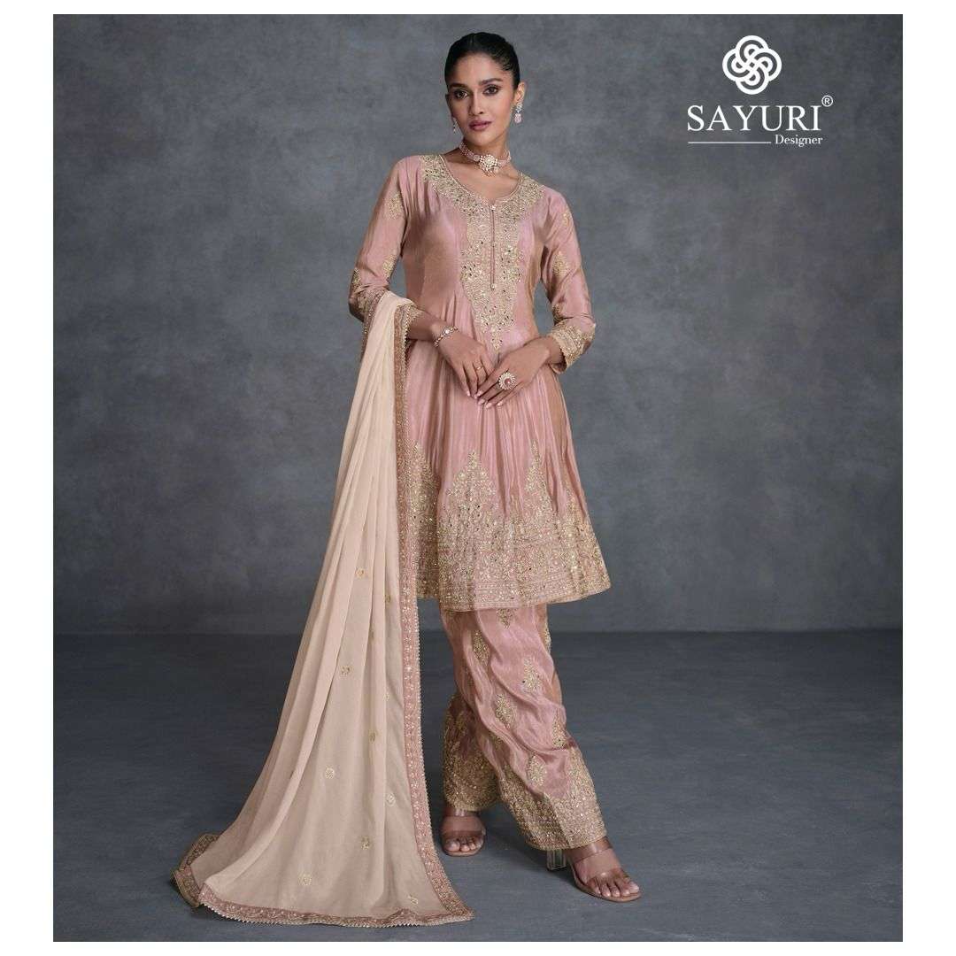 Sayuri Simran 5444 Organza Silk Designer Salwar Suits Wholesale catalog