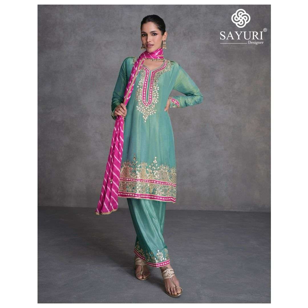 Sayuri Simran 5444 Organza Silk Designer Salwar Suits Wholesale catalog