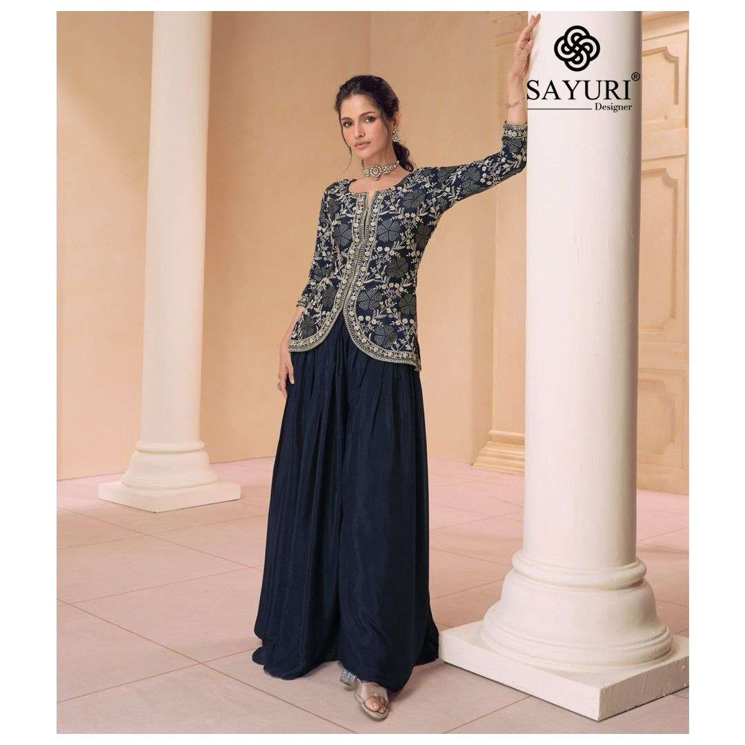 Sayuri Surbhi Real Chinon Silk Designer Salwar Kameez Wholesale catalog