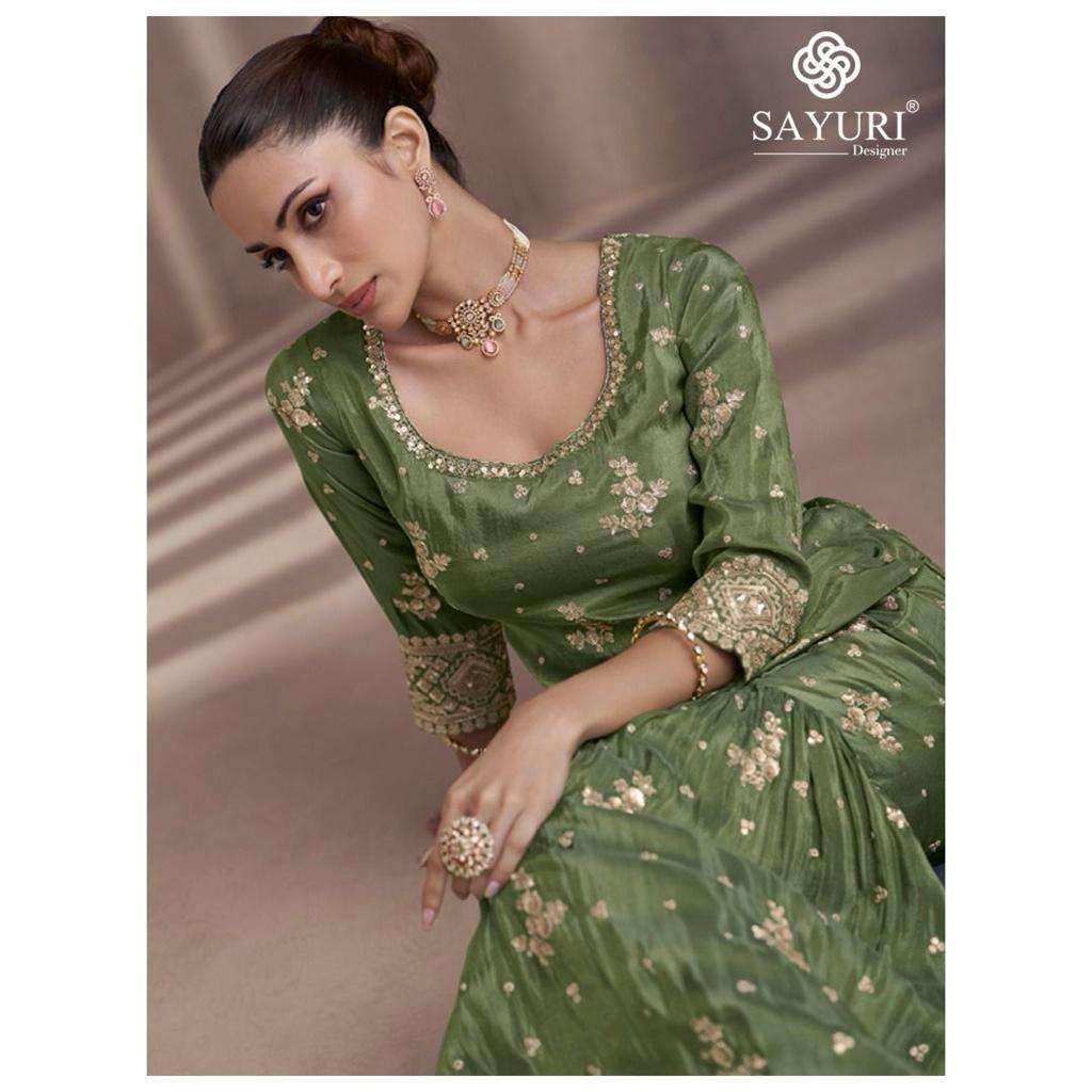 Sayuri Tiara Chinon Silk Designer Salwar Kameez Wholesale catalog