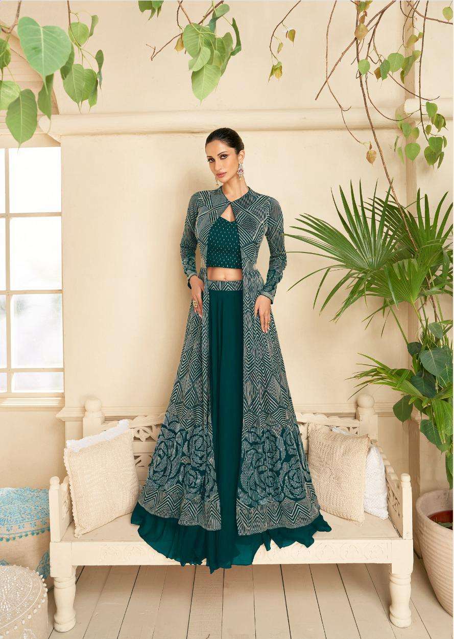 Sayuri Vasansi Gold Georgette Salwar Kameez Wholesale catalog