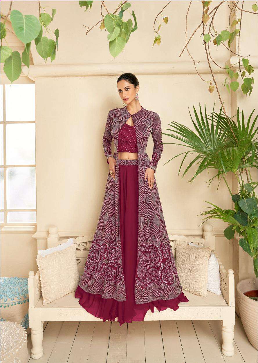 Sayuri Vasansi Gold Georgette Salwar Kameez Wholesale catalog