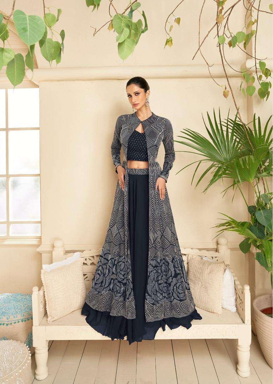 Sayuri Vasansi Gold Georgette Salwar Kameez Wholesale catalog