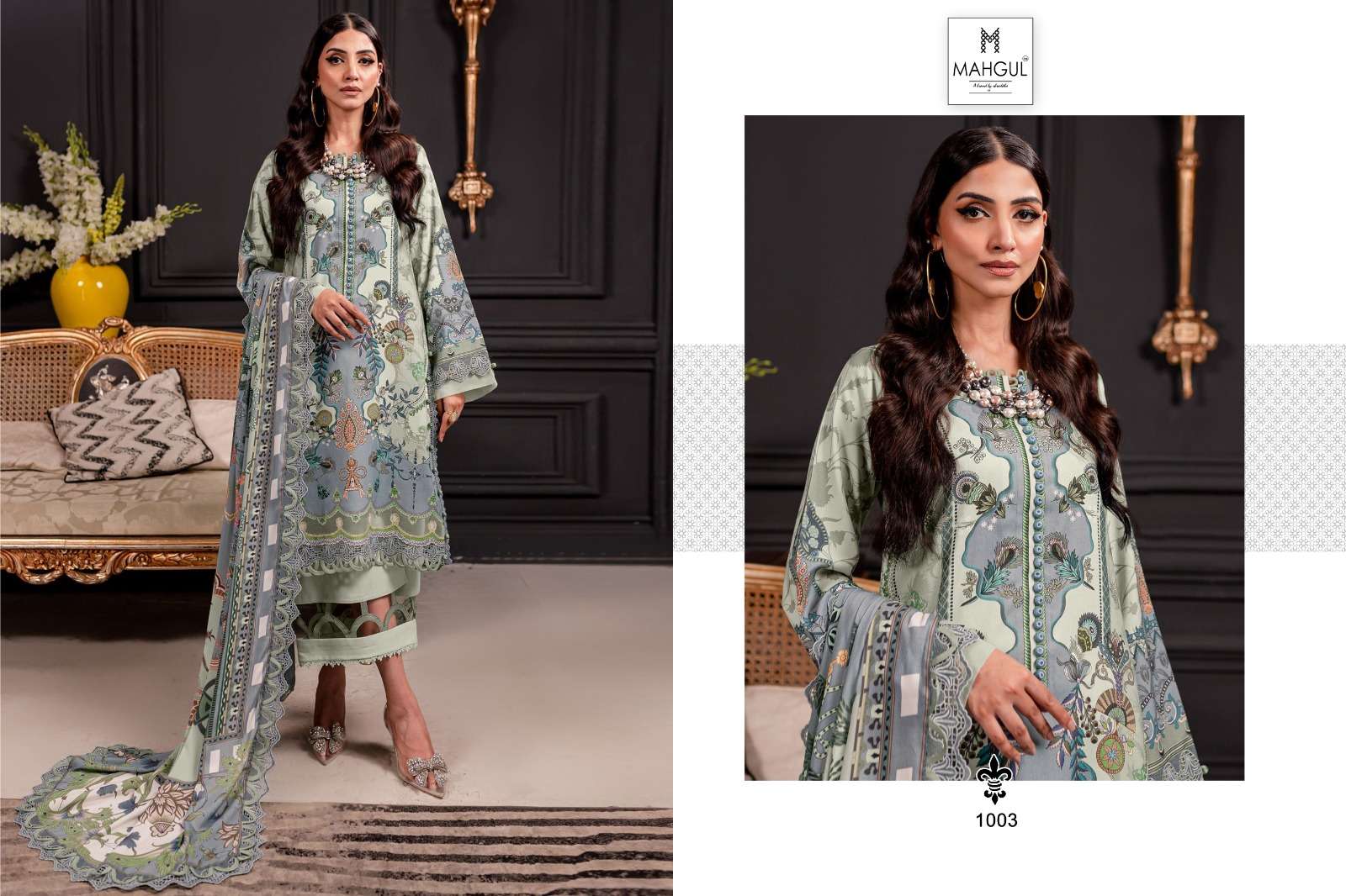 Shraddha Mahgul Firdos Vol 1 Chiffon Dupatta Salwar Kameez Wholesale catalog