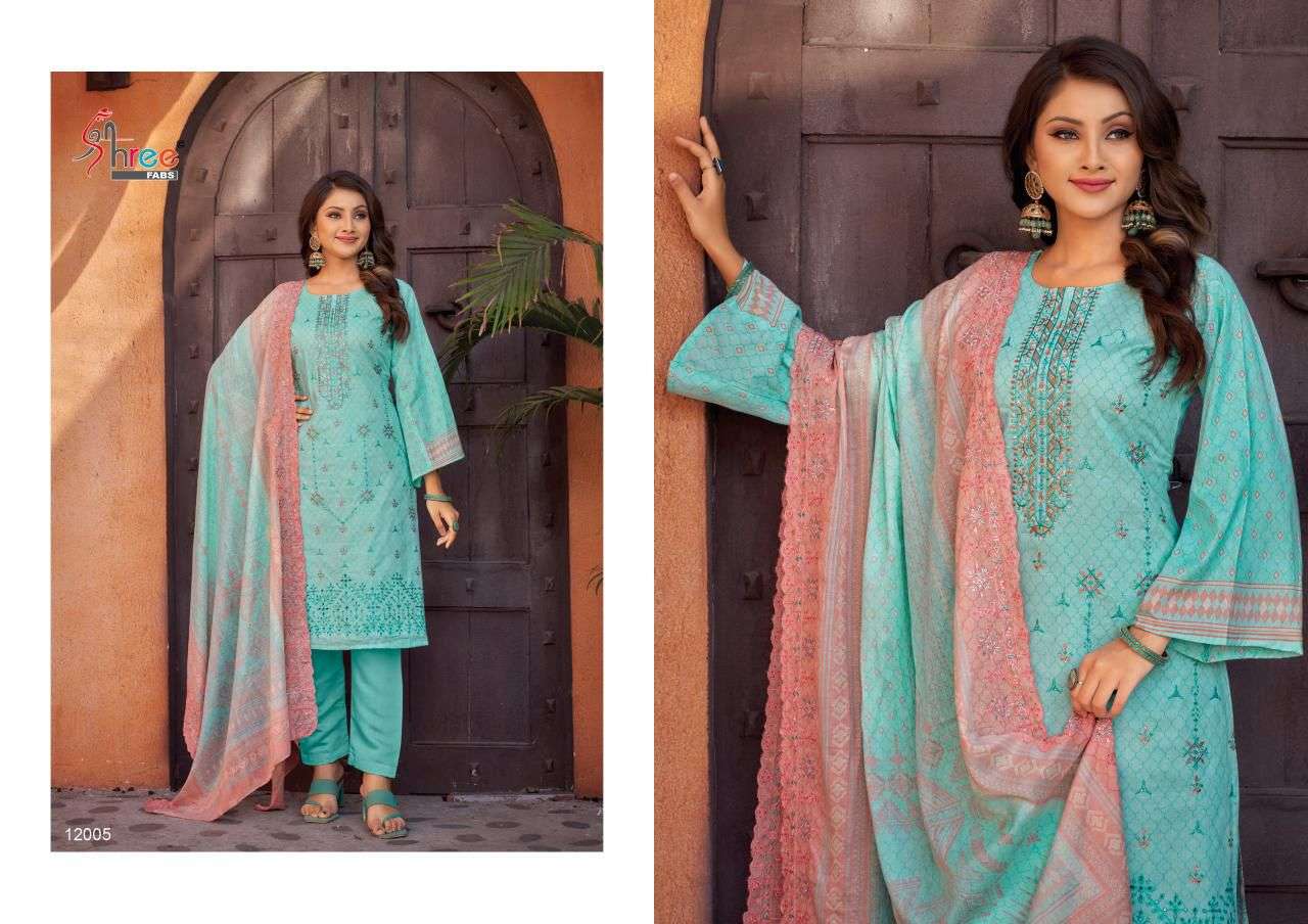 Shree Bin Saeed Lawn Collection Vol 12 Salwar Kameez Wholesale catalog