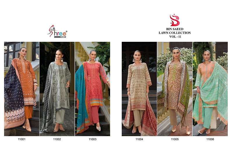 Shree Bin Saeed Vol 11 Pakistani Salwar Kameez Wholesale catalog