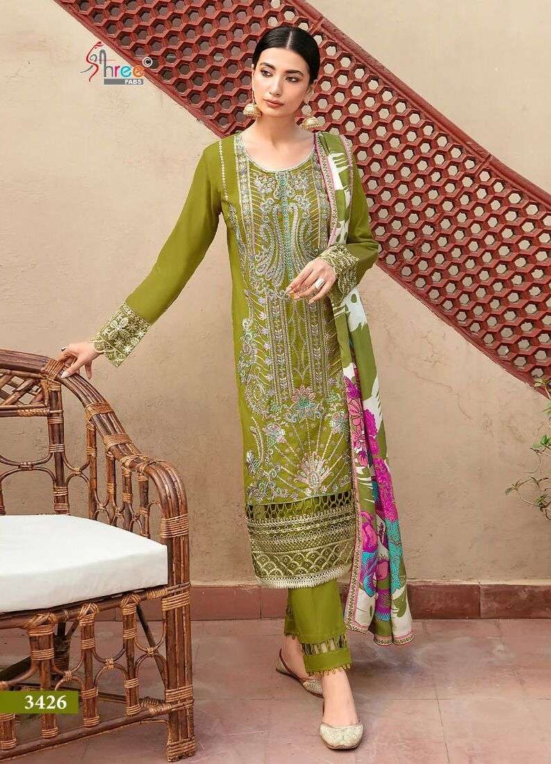 Shree Chevron Premium Vol 5 Chiffon Duppatta Pakistani Suit Wholesale catalog