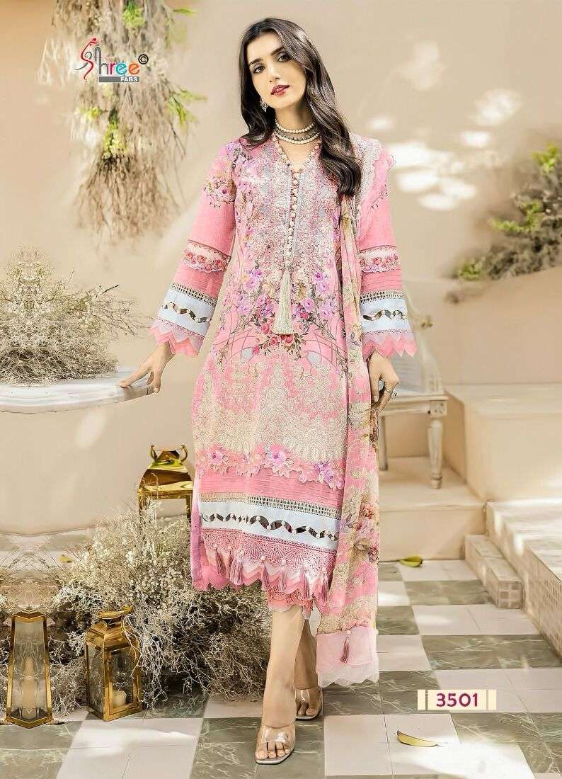 Shree Needle Wonder Color Edition Chiffon Dupatta Salwar Kameez Wholesale catalog