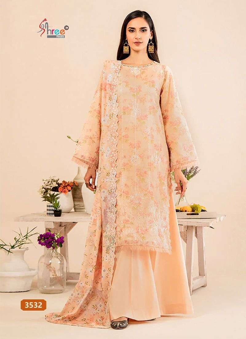 Shree Sana Safinaz Chikankari Vol 4 Cotton Dupatta Salwar Suit Wholesale catalog